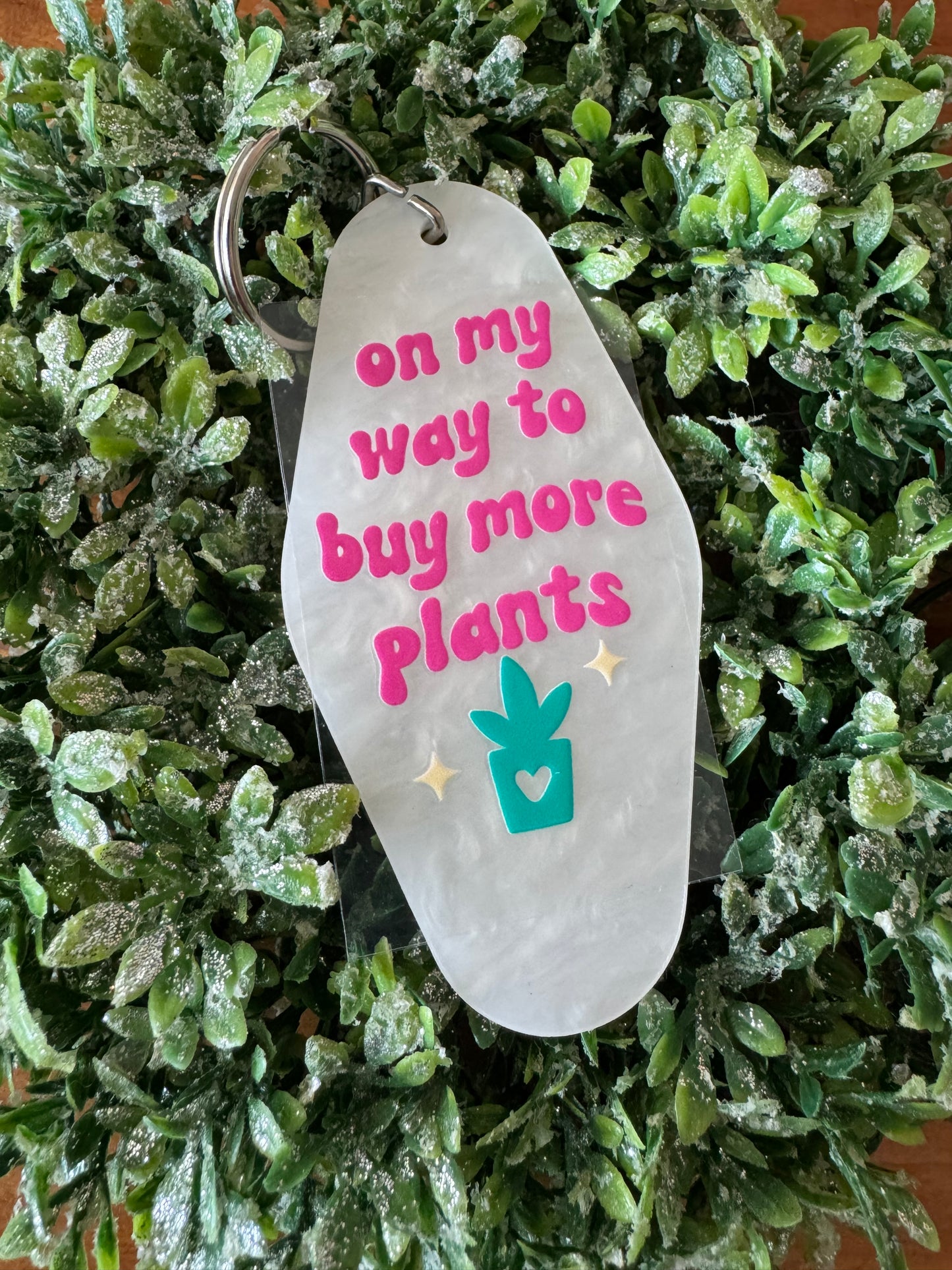 Buy More Plants Keychain Decal