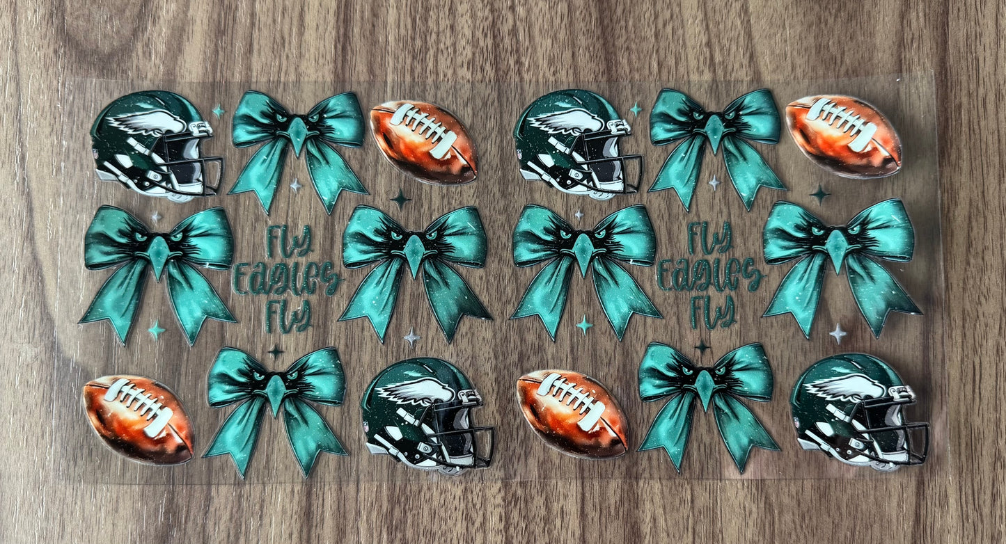 Eagles Football Bows Cup Wrap