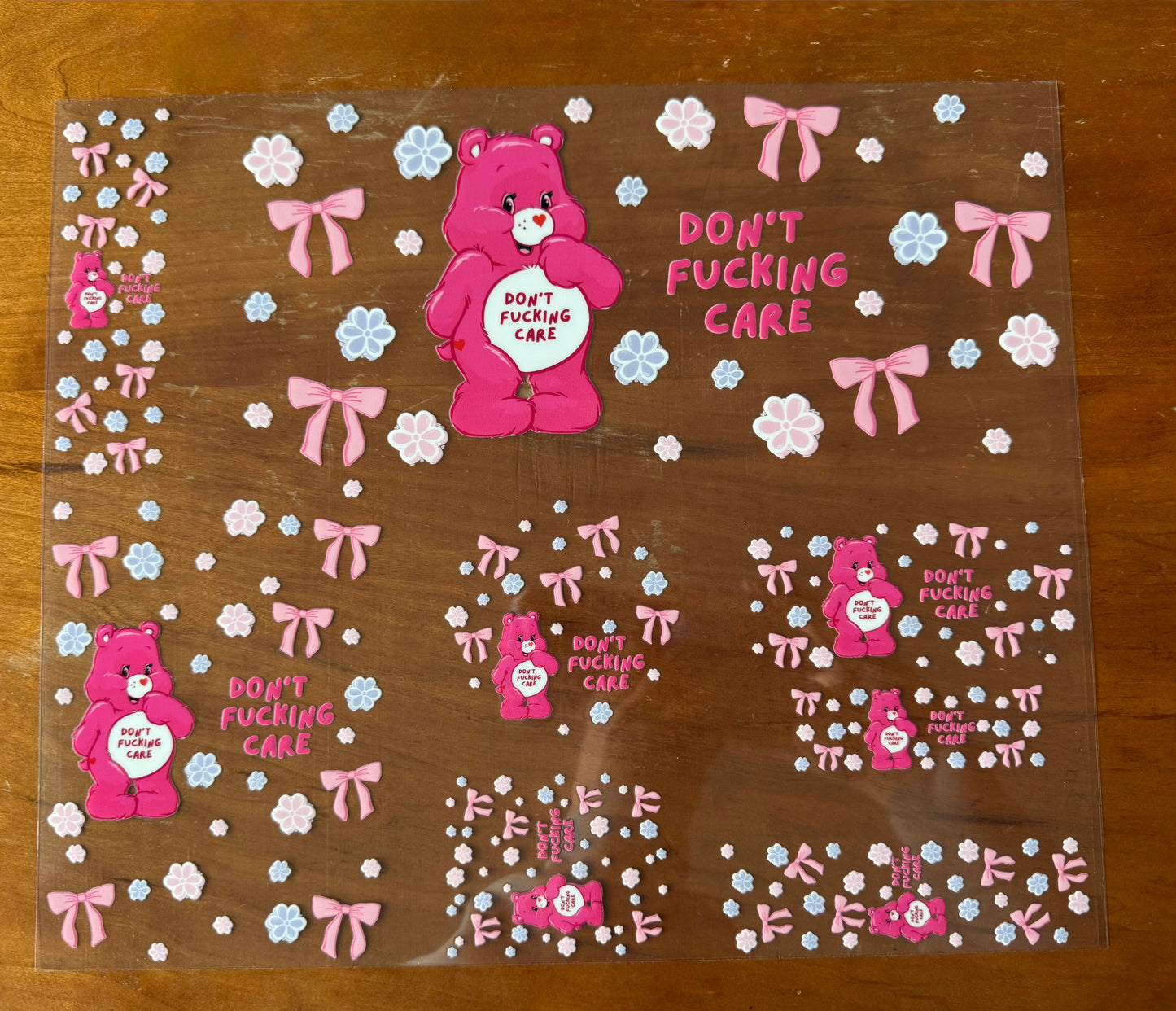 Pink Swear Bear Wrap Set