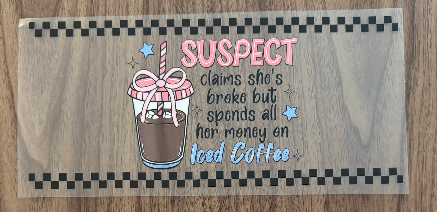 Suspect Iced Coffee Cup Wrap