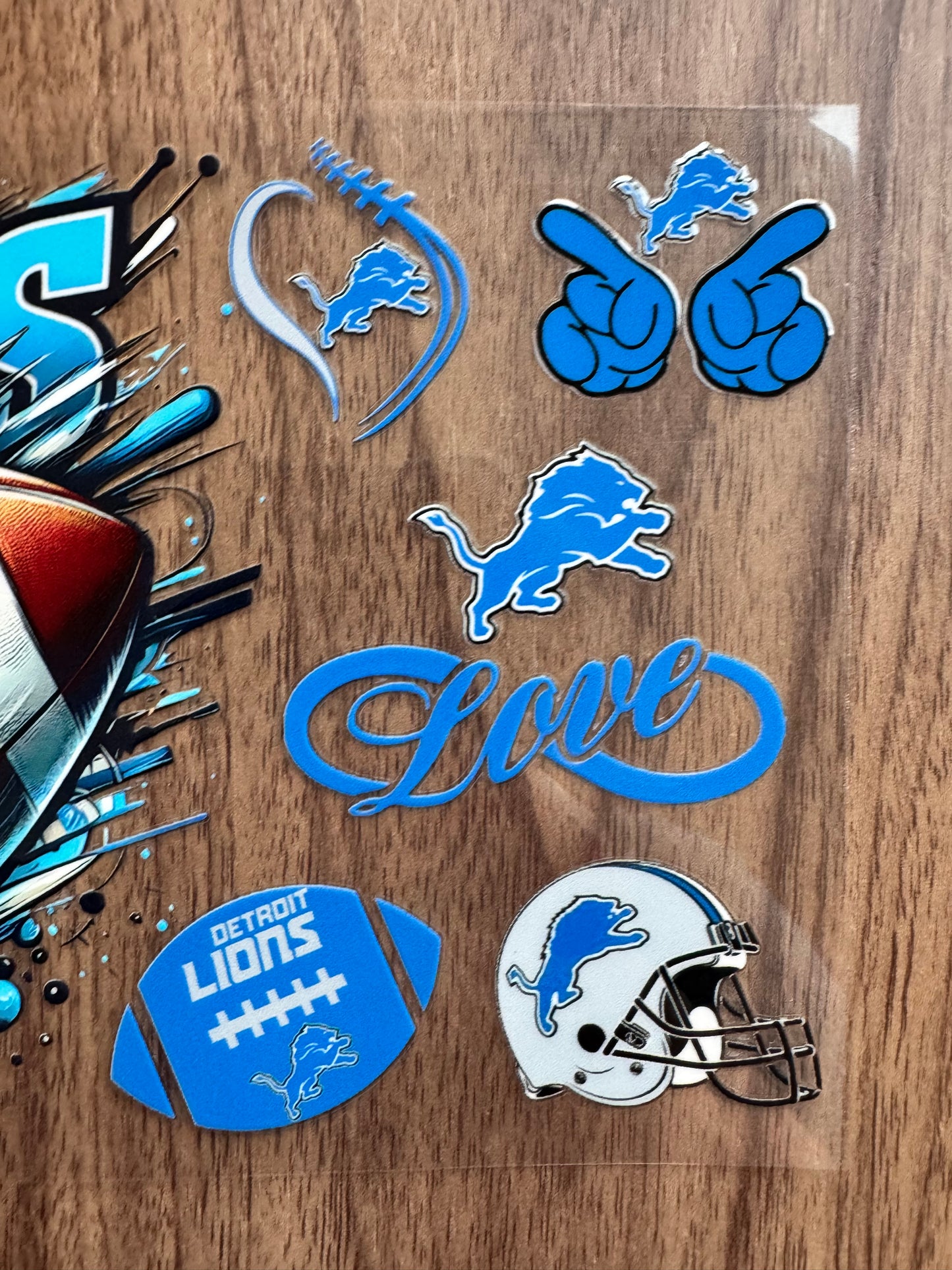 Detroit Football Ball Cup Wrap