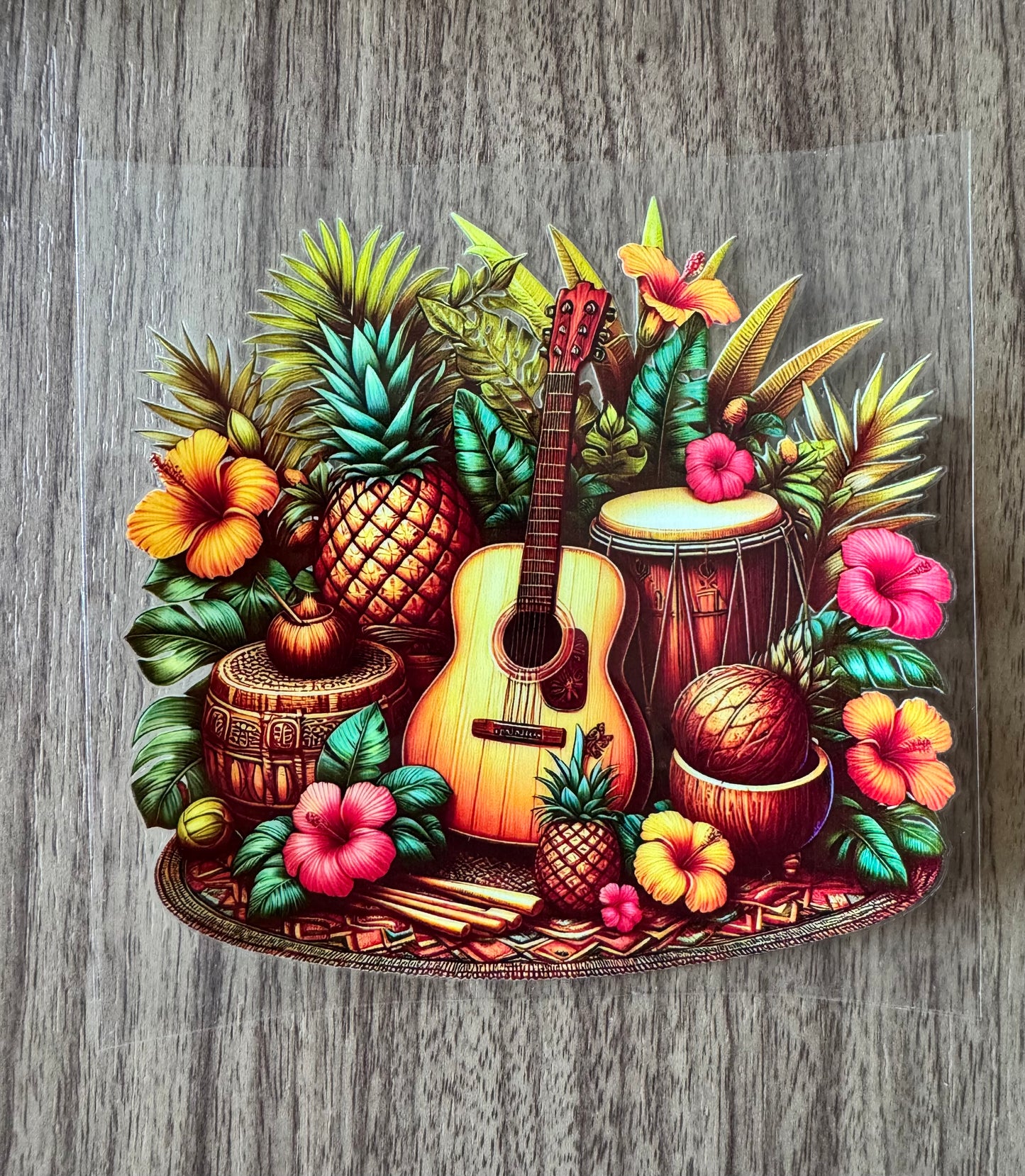 Tropical Guitar Decal