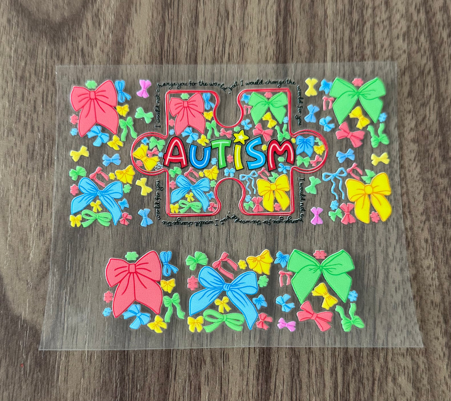 Autism Puzzle Piece Mini Wrap
