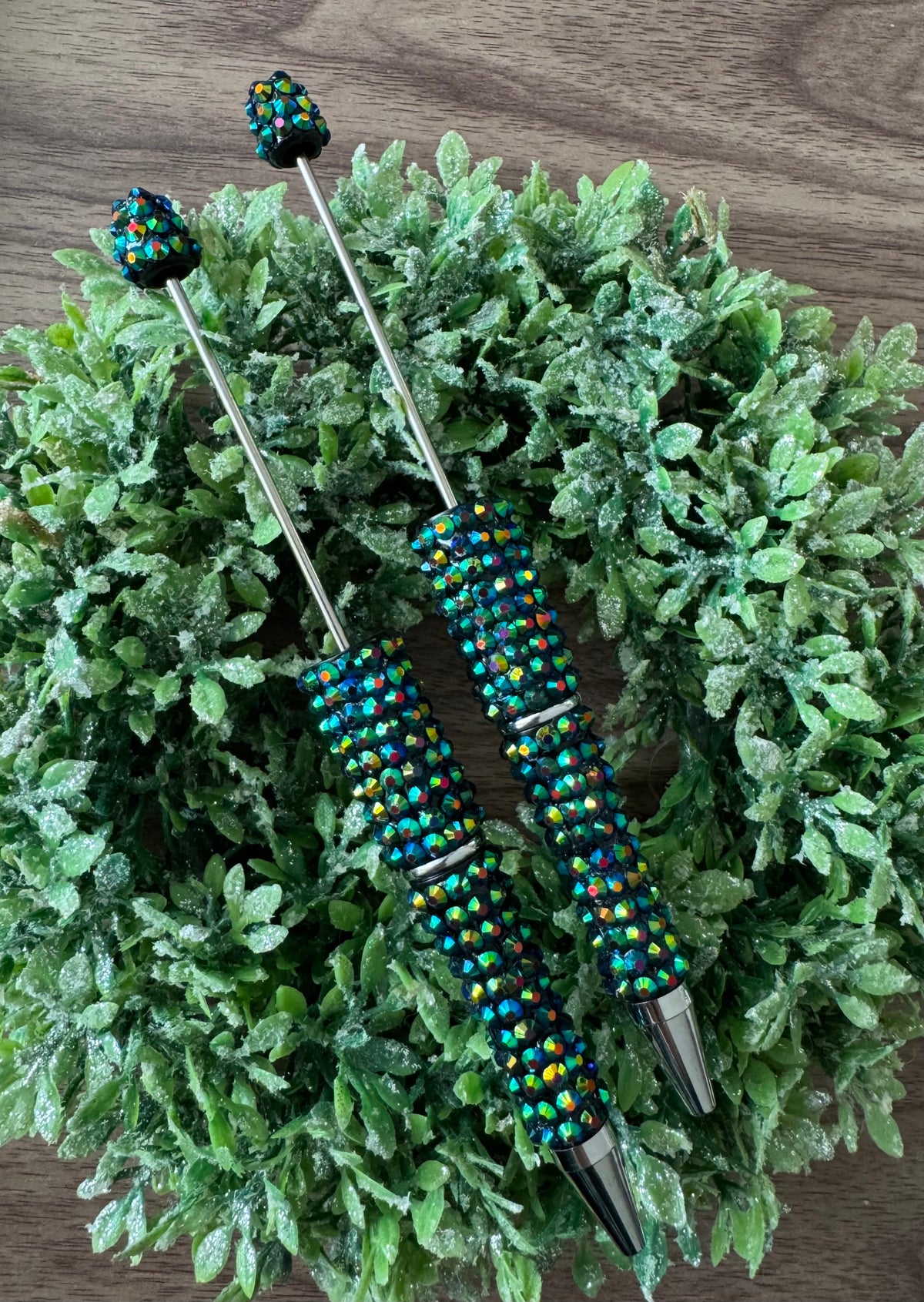 Green Multi-Color Rhinestone Pen