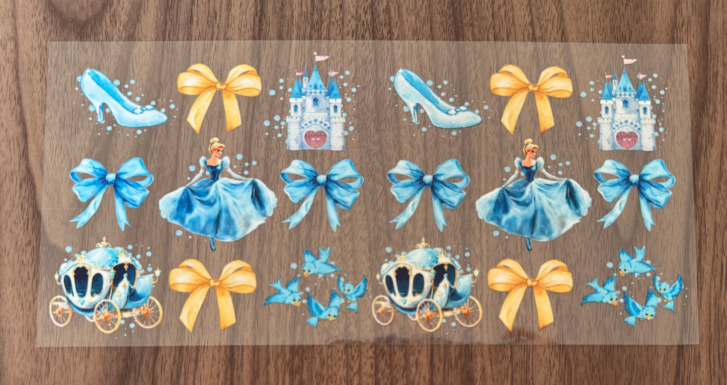 Glass Slipper Princess & Bows Cup Wrap