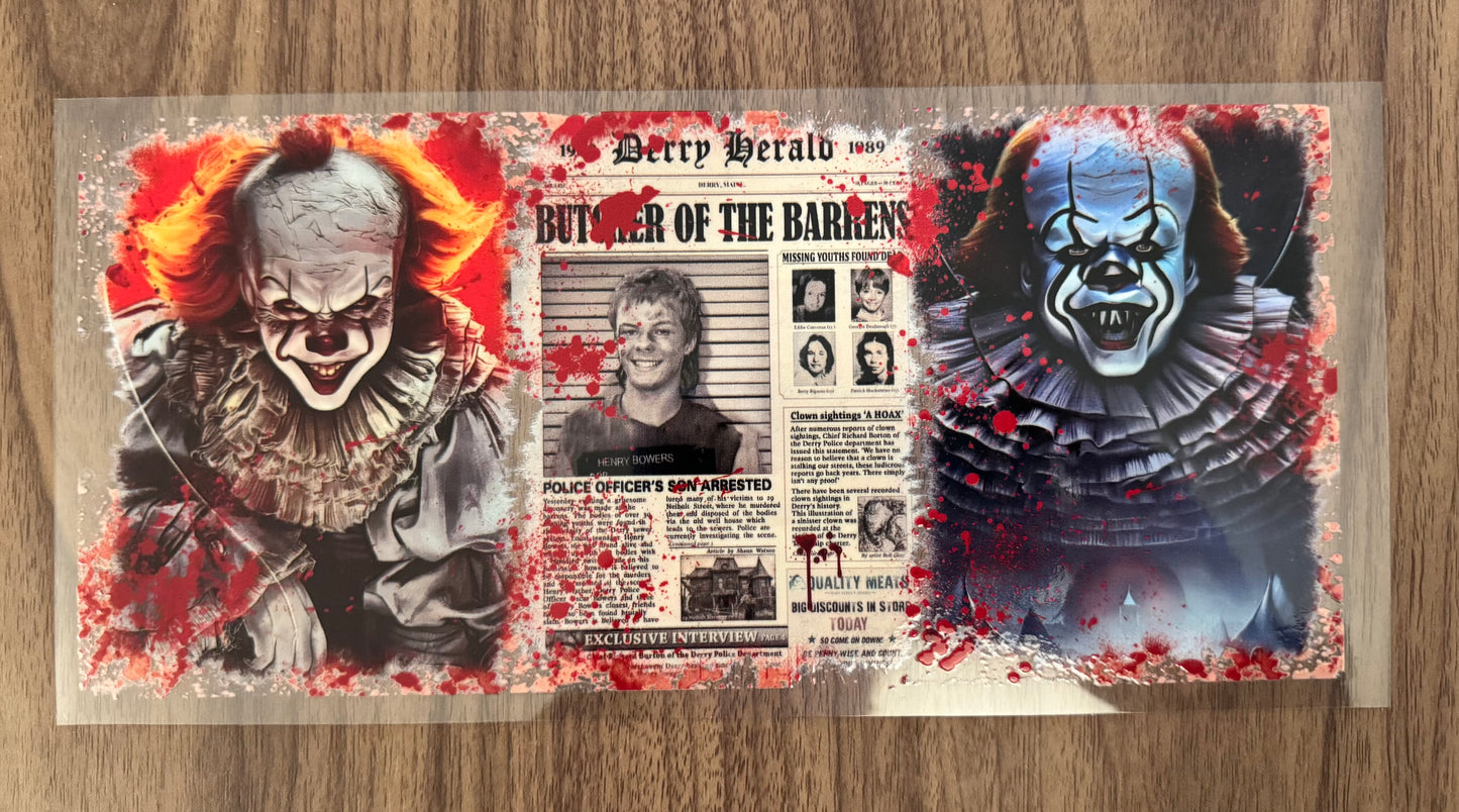 Scary Clown Paper Cup Wrap