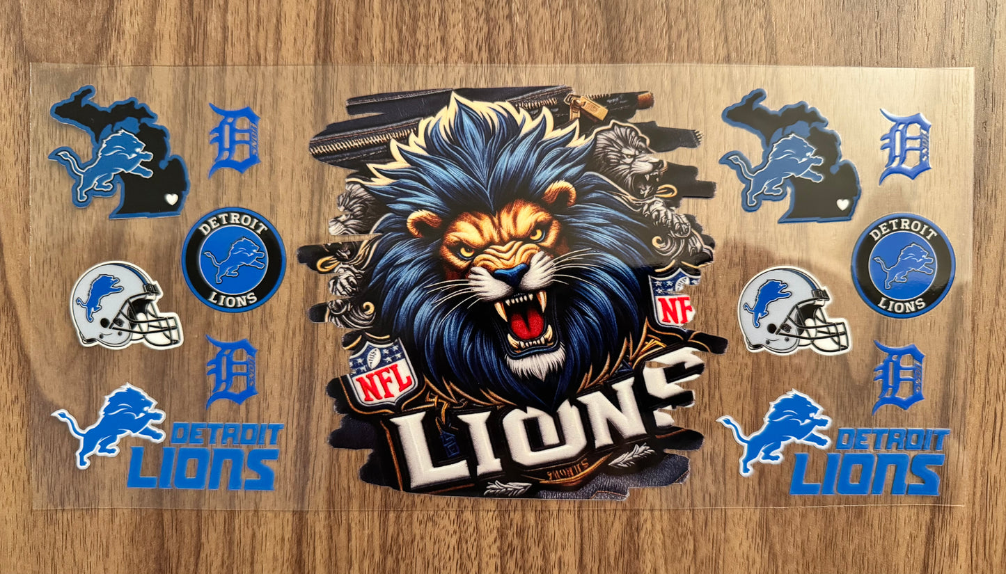 Detroit Football Character Cup Wrap