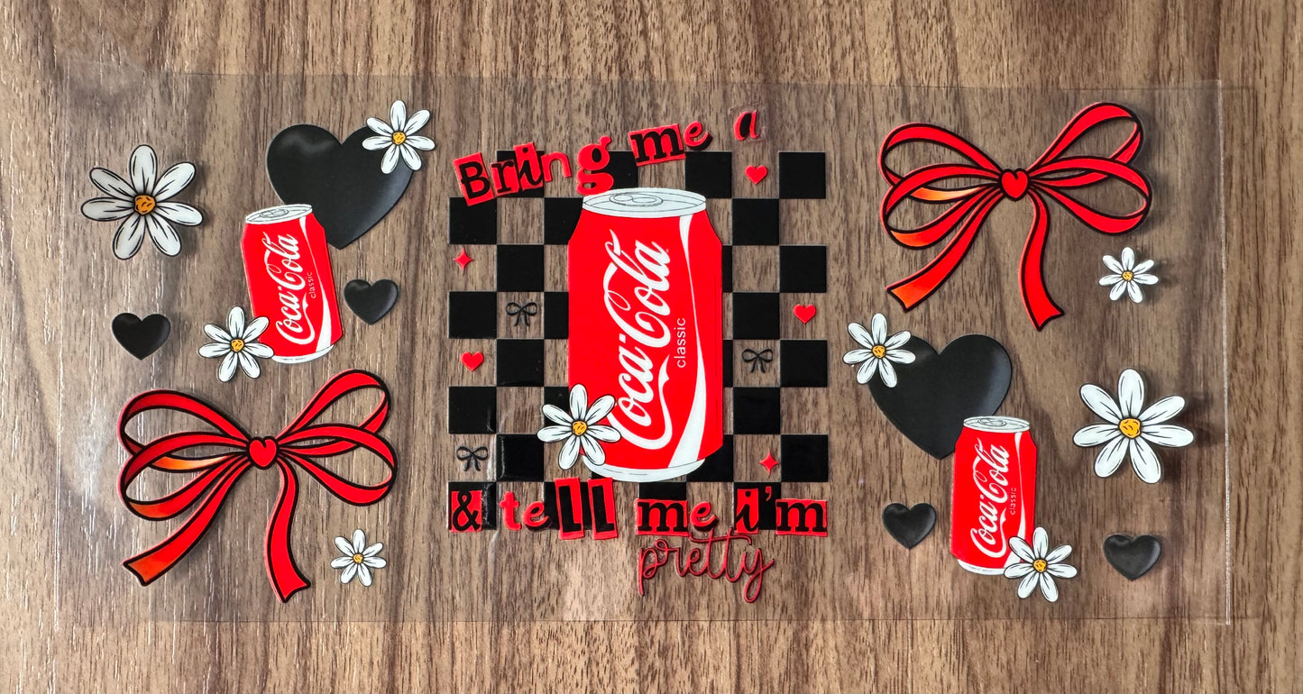 Checkered Red Soda Cup Wrap