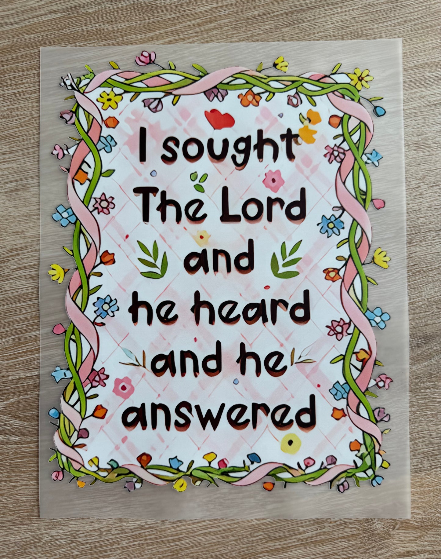 Sought The Lord Transfer