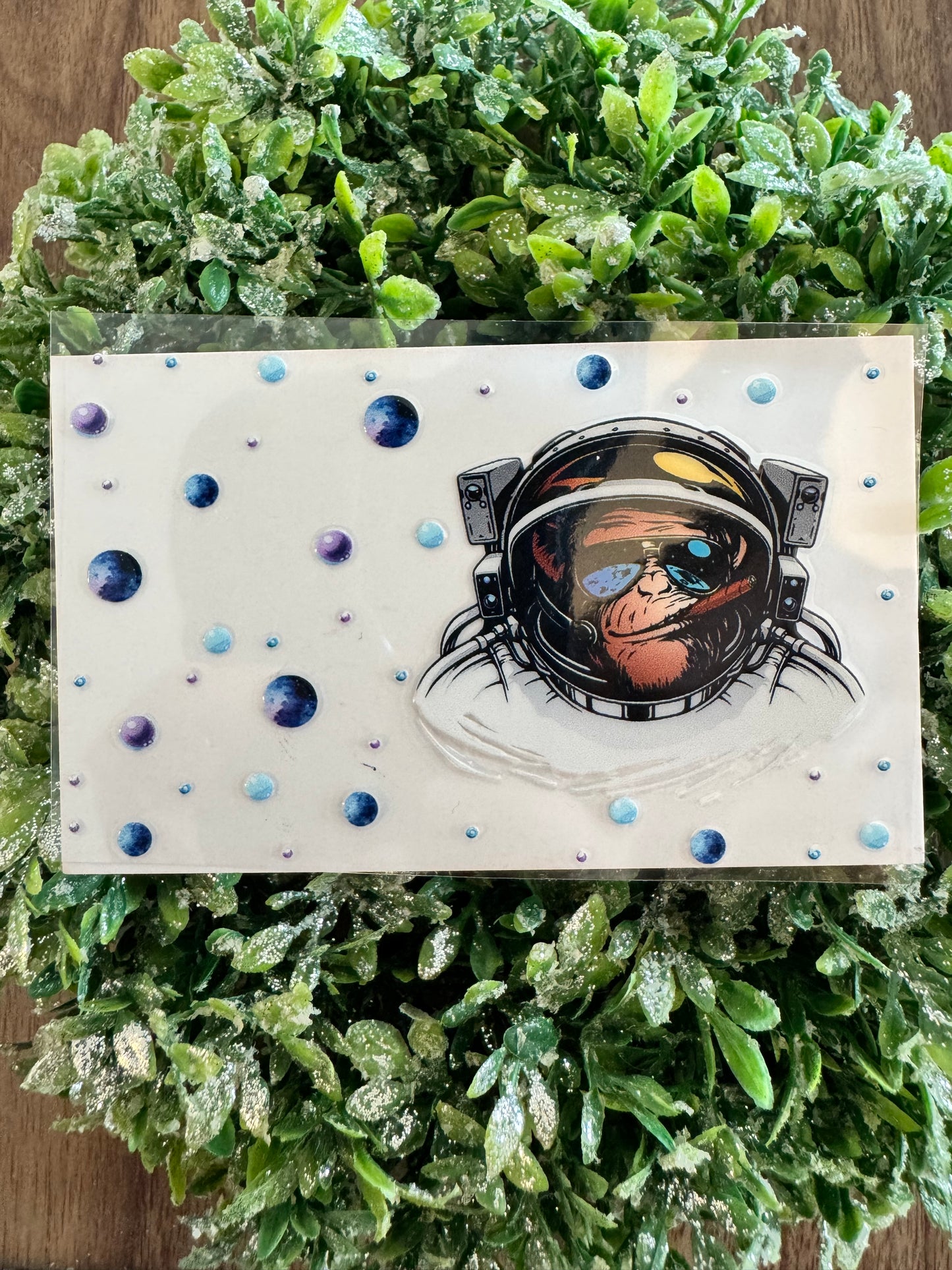 Space Monkey Card Wrap