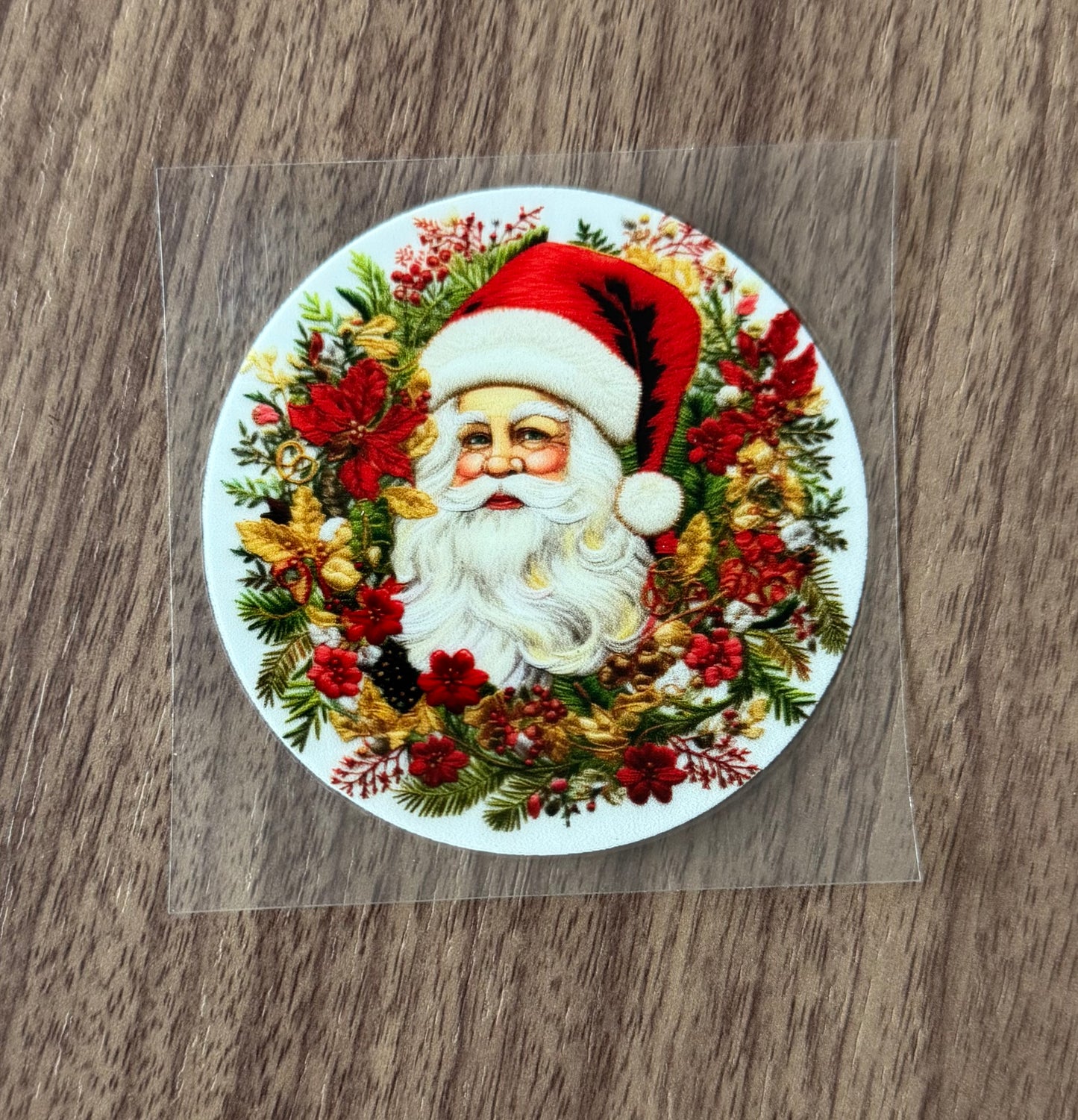 Vintage Santa Circle Decal