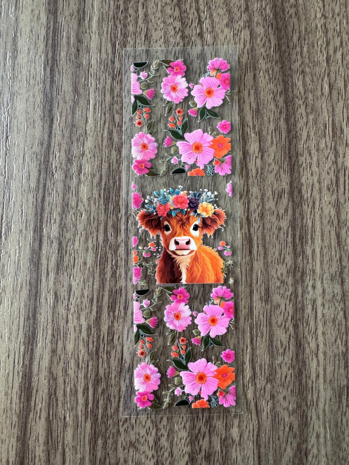 Pink Flowery Cow Pen Wrap