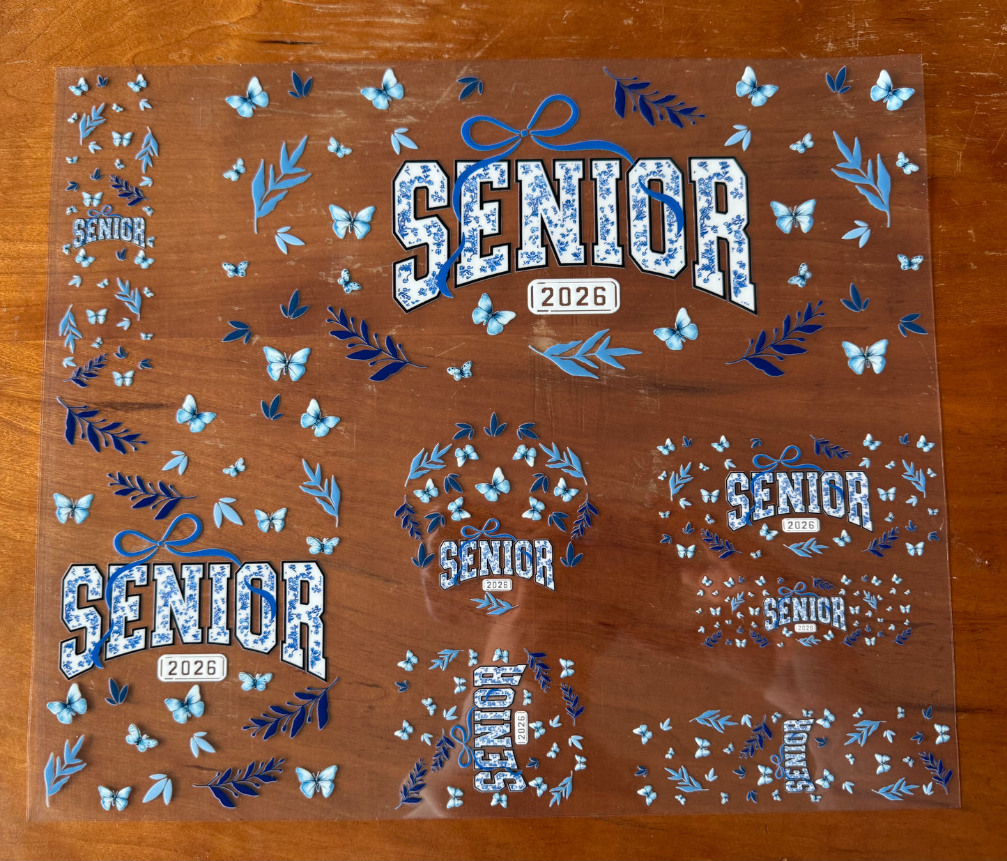 Blue Senior 2026 Wrap Set