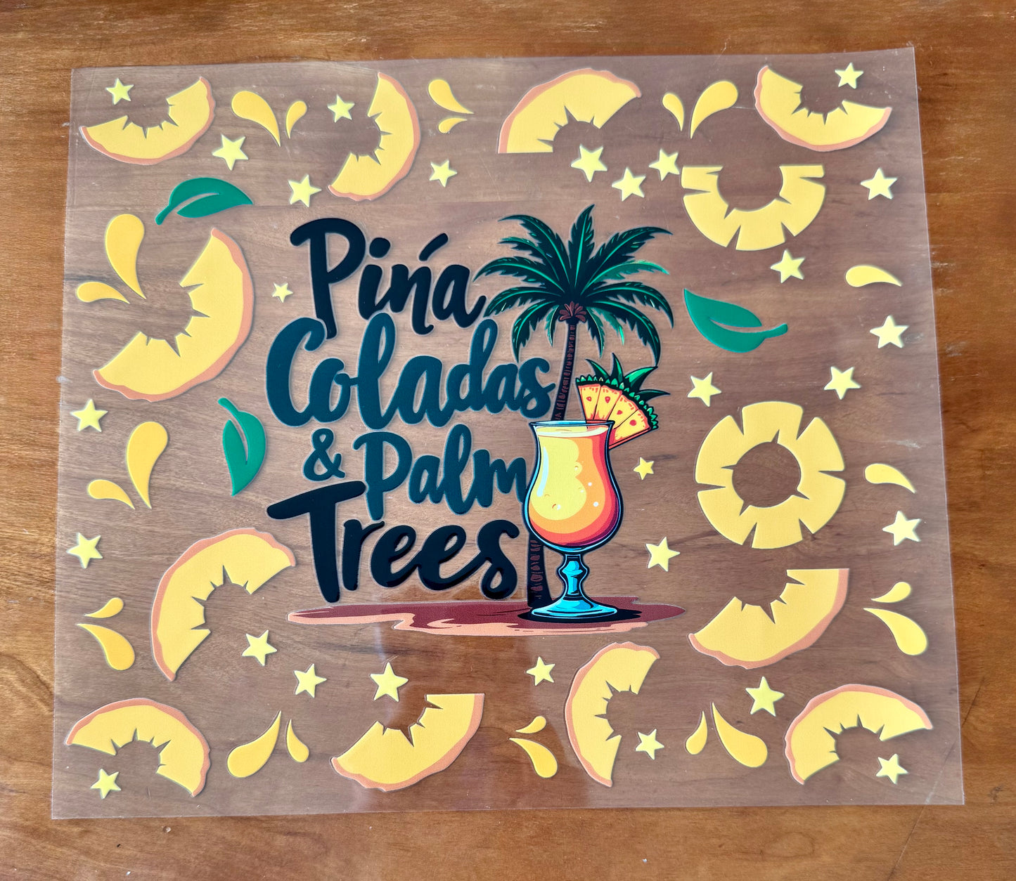 Pina Coladas & Palm Trees Cup Wrap