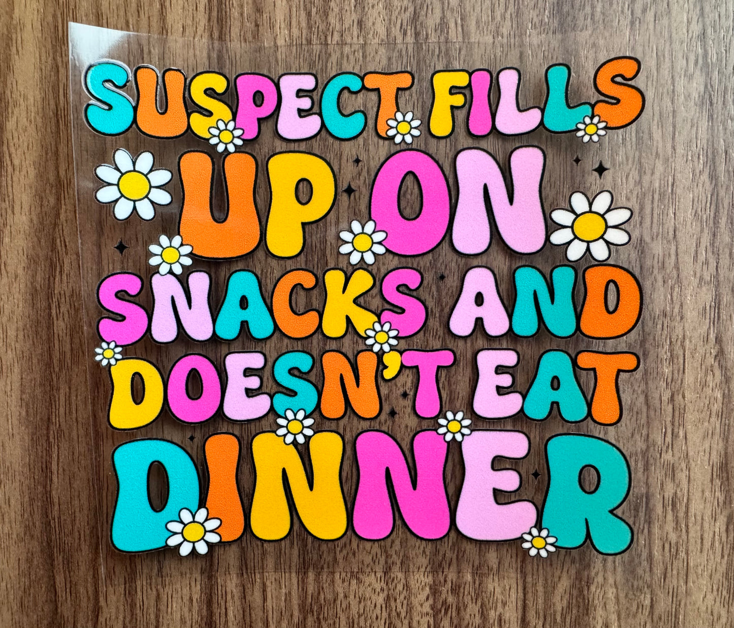 Fills Up On Snacks Decal