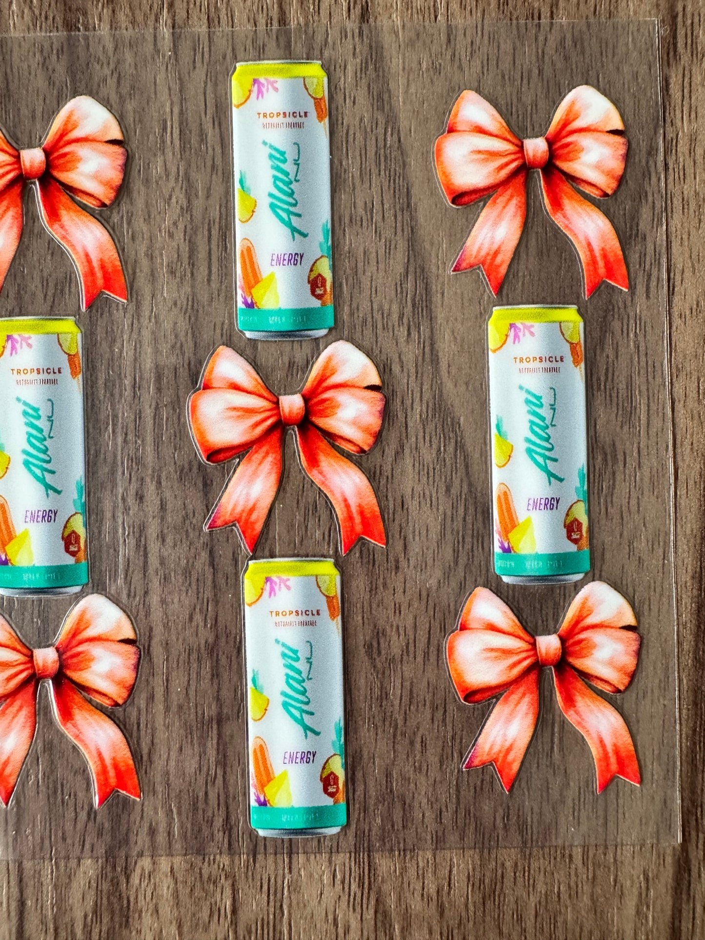 White/Orange Energy Drink Cup Wrap