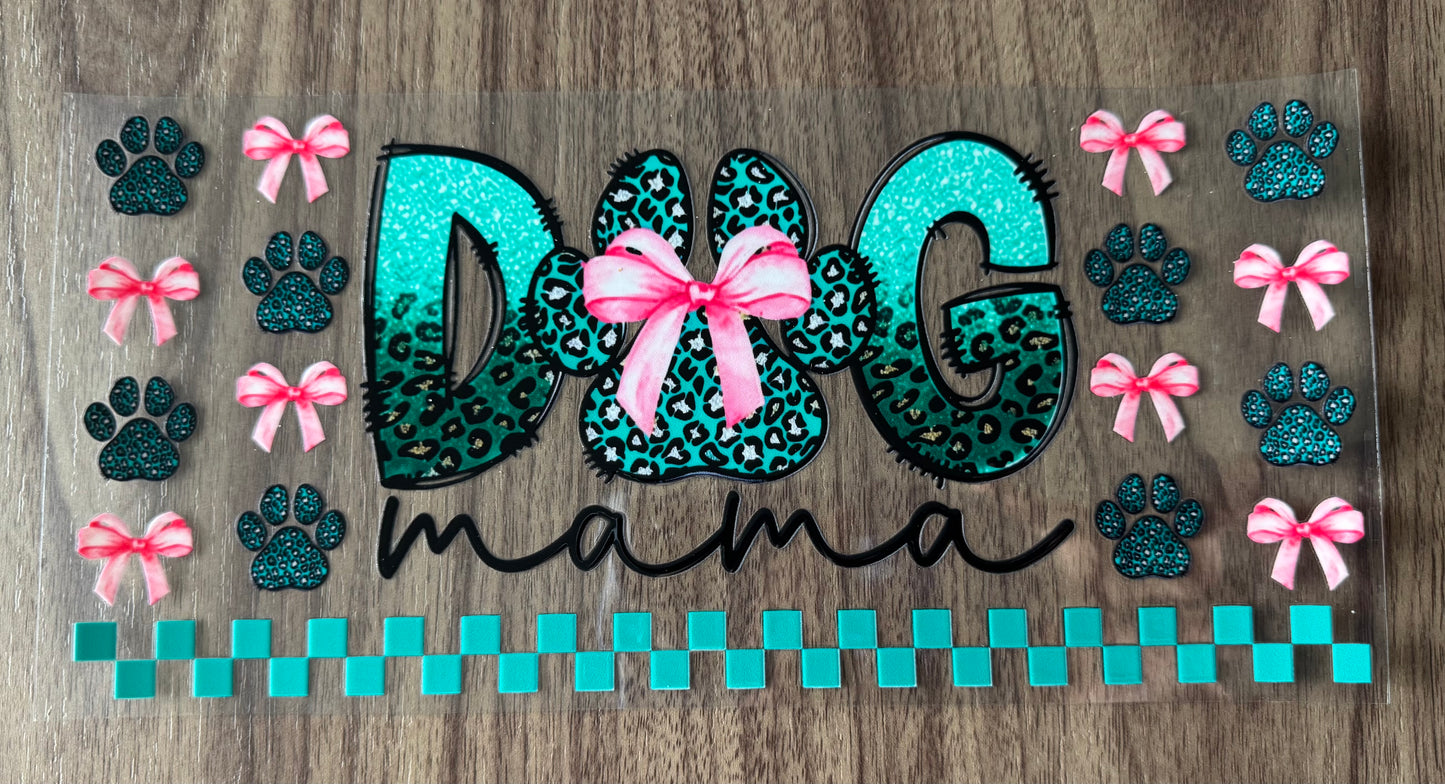 Teal Dog Mama Cup Wrap
