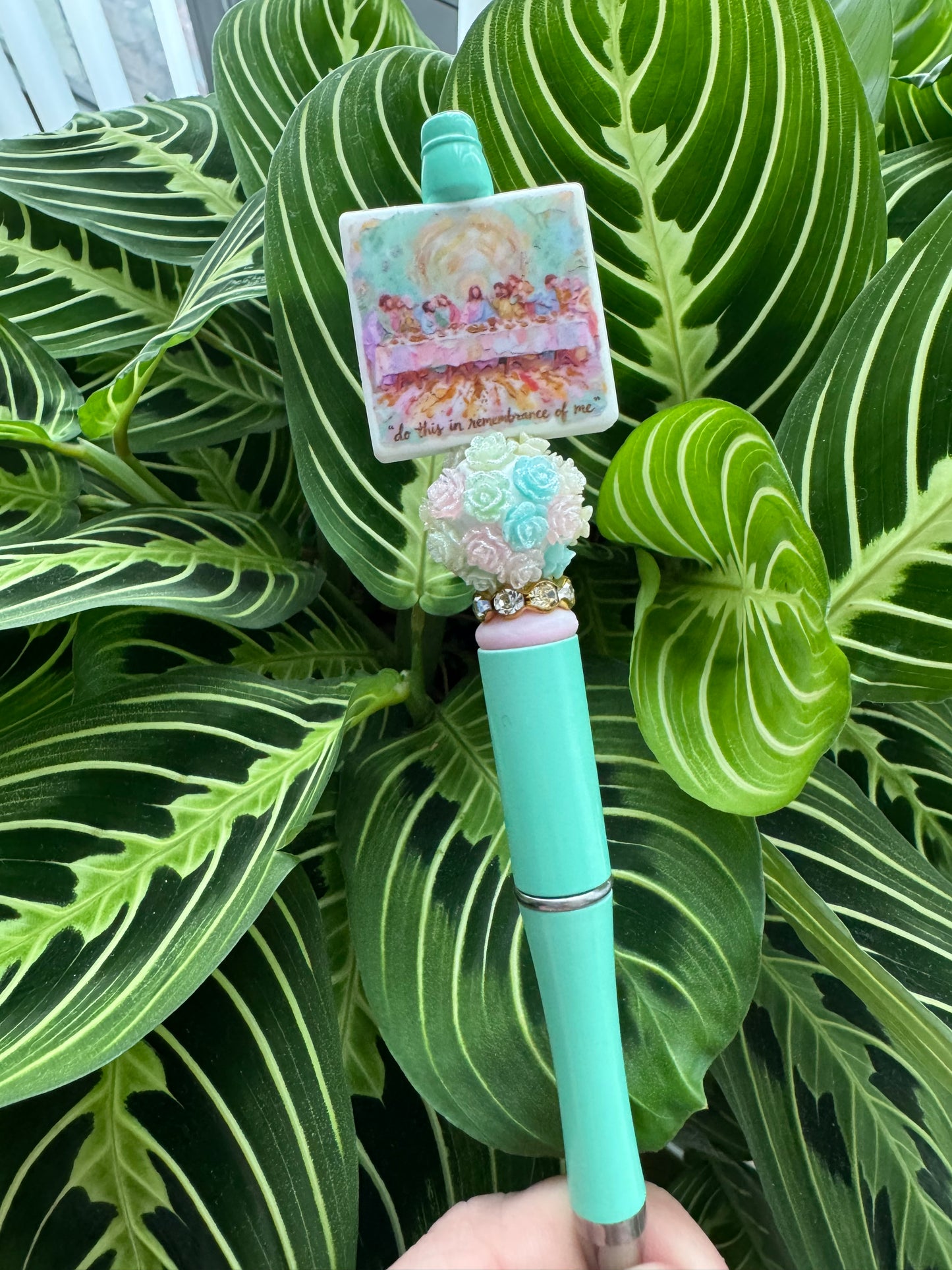Teal Last Supper Pen