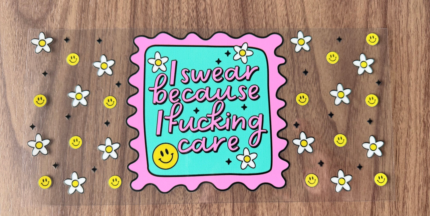 Swear Because Care Cup Wrap