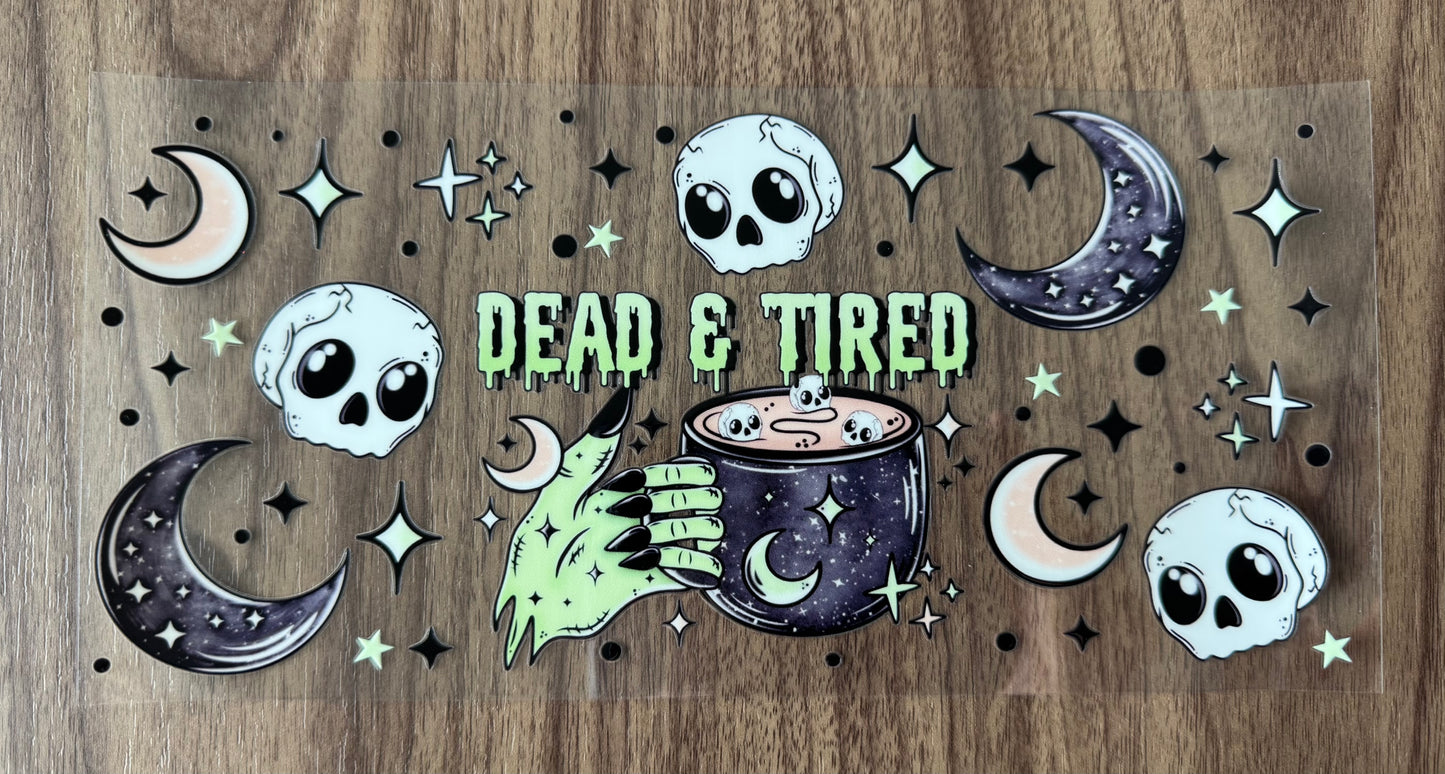 Spooky Dead & Tired Cup Wrap