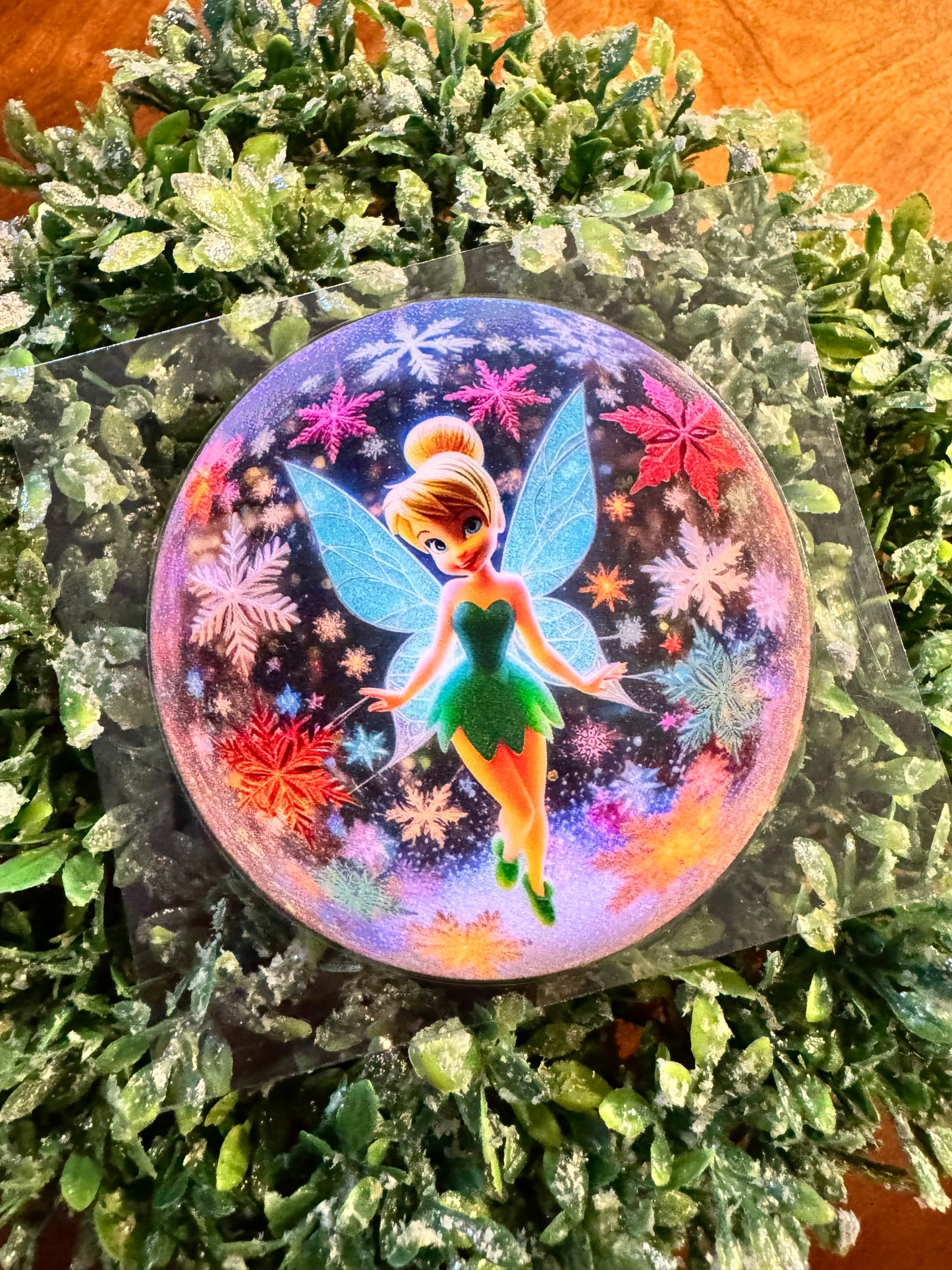 Colorful Snowflake Fairy Circle Decal