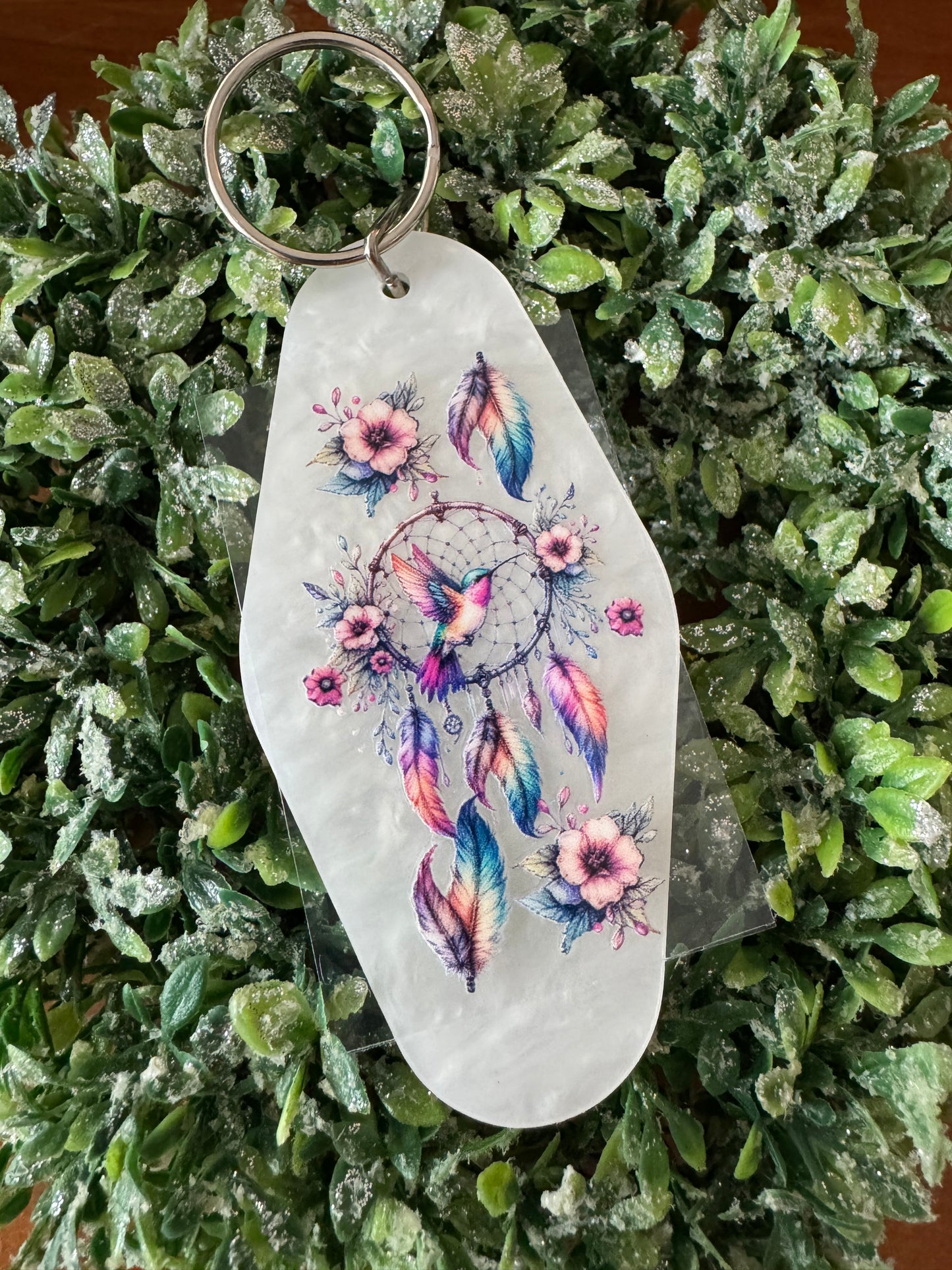 Hummingbird & Dreamcatcher Keychain Decal