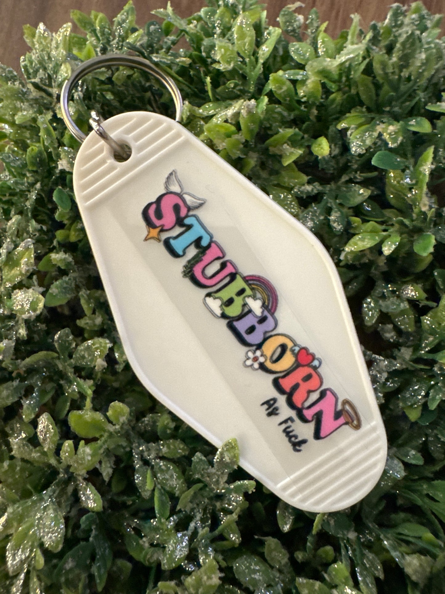Colorful Stubborn Keychain Decal