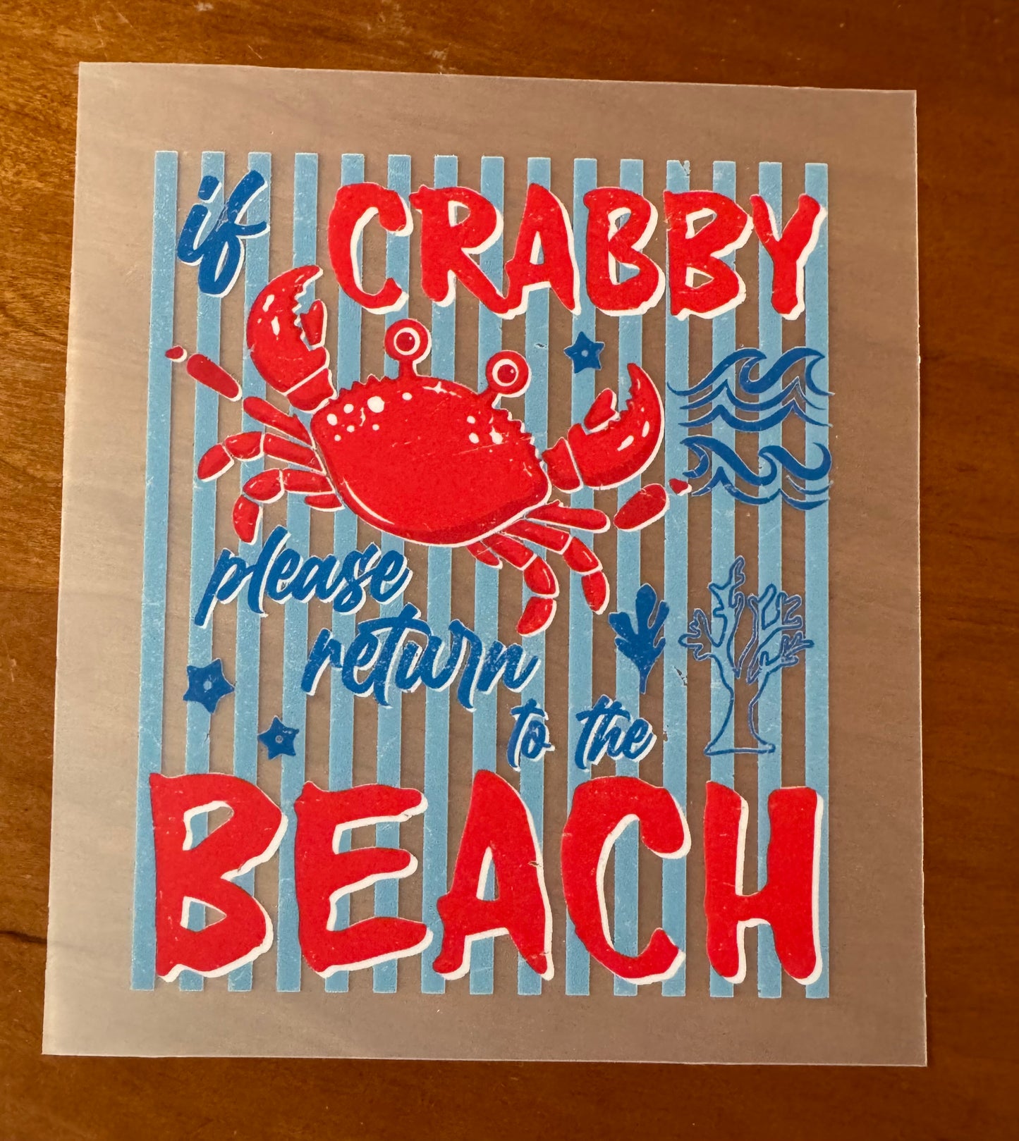 Stripped Crabby Transfer