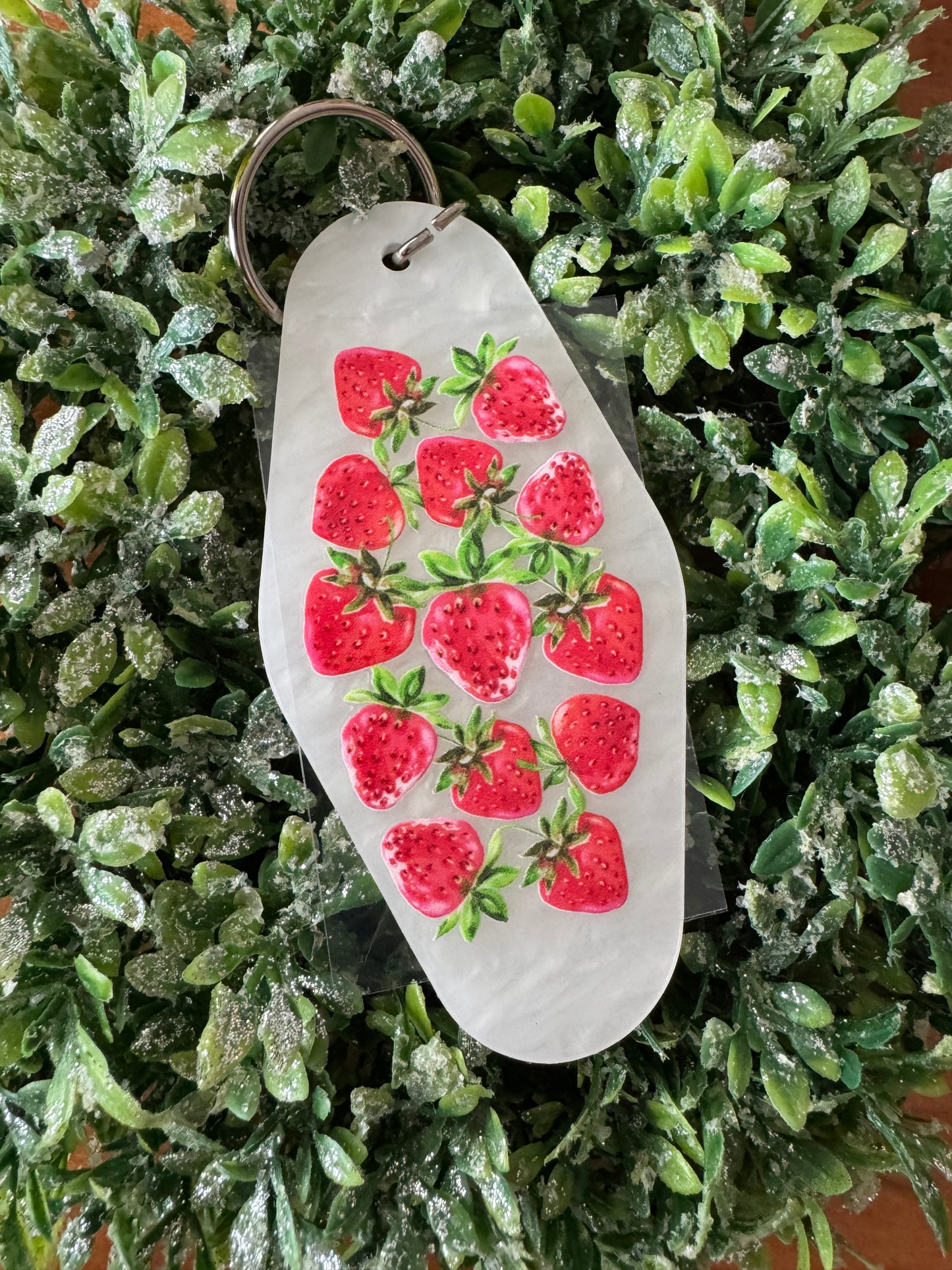 Strawberries Keychain Decal