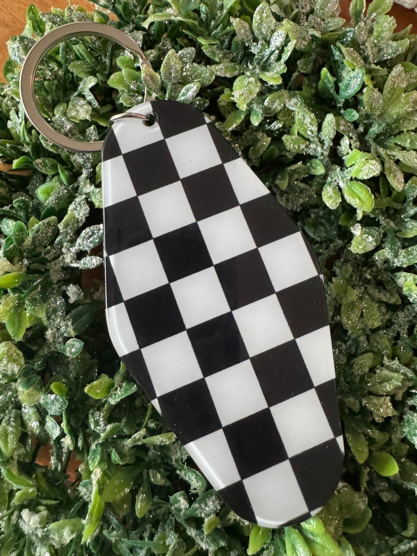 Checkered Motel Keychain