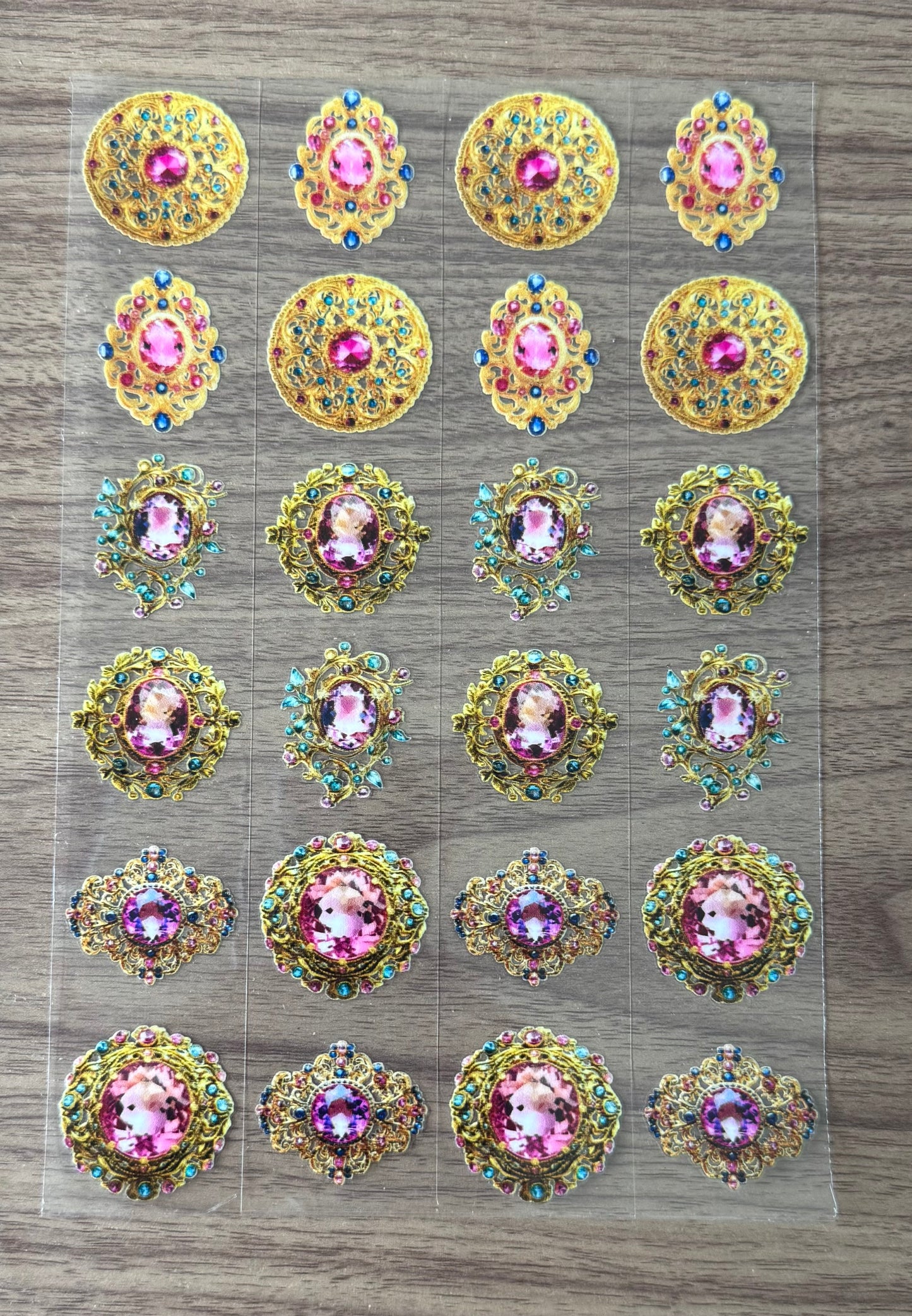 Pink & Purple Jewels Sheet