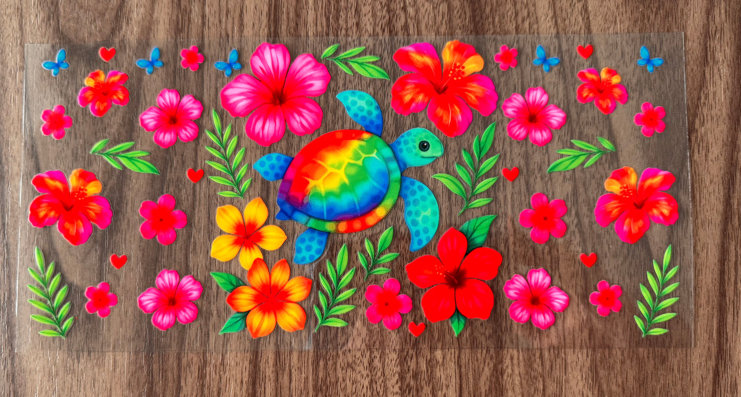 Bright Flowery Turtle Cup Wrap