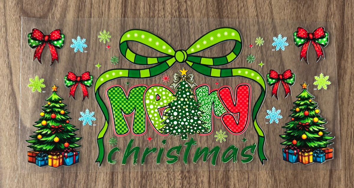 Green Merry Christmas Cup Wrap