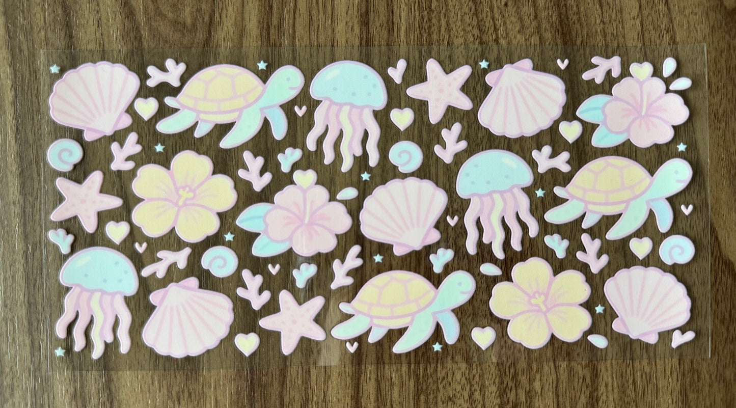 Pastel Ocean Animals Cup Wrap