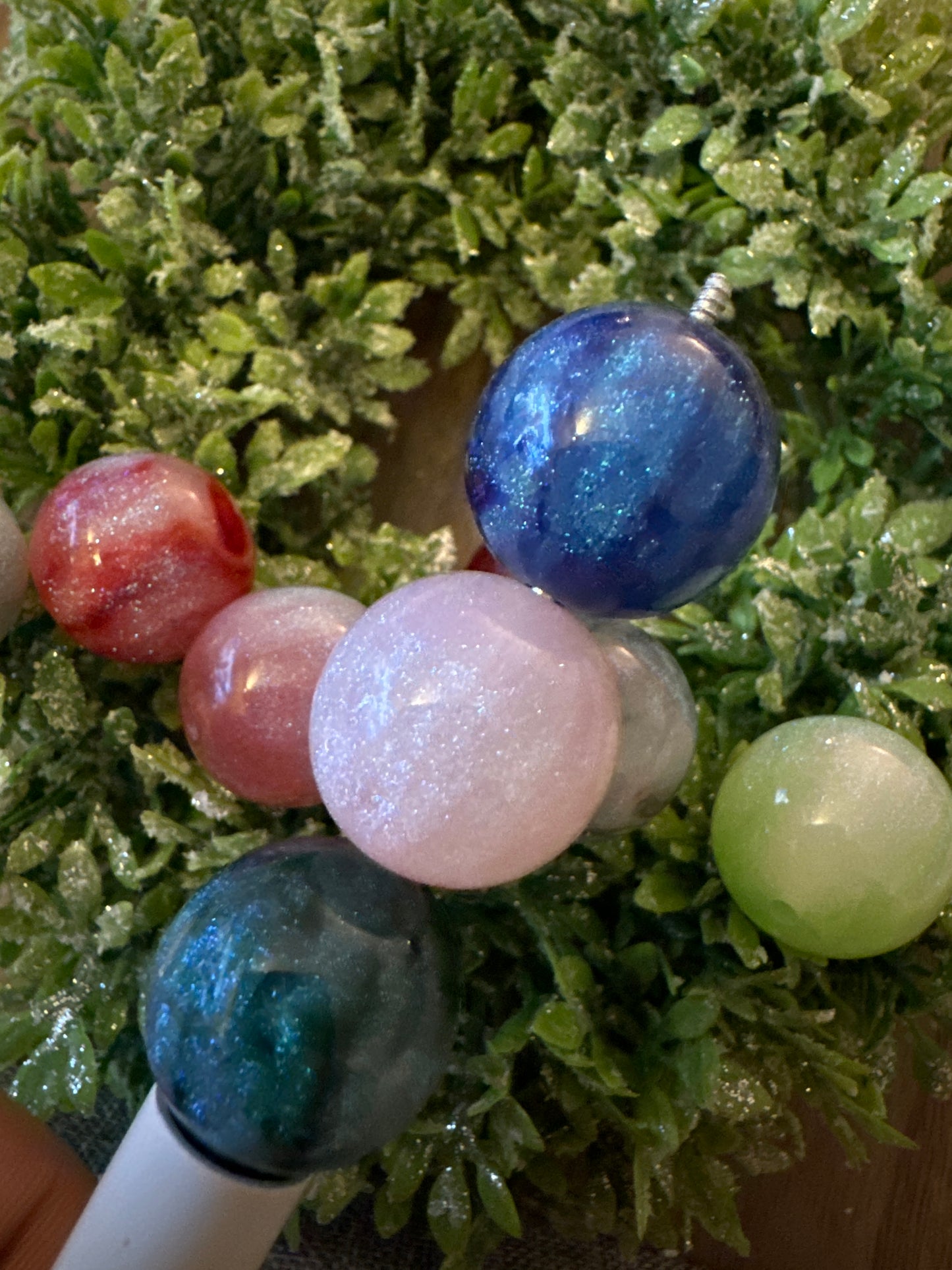 20mm Glitter Galaxy Beads (5pcs)