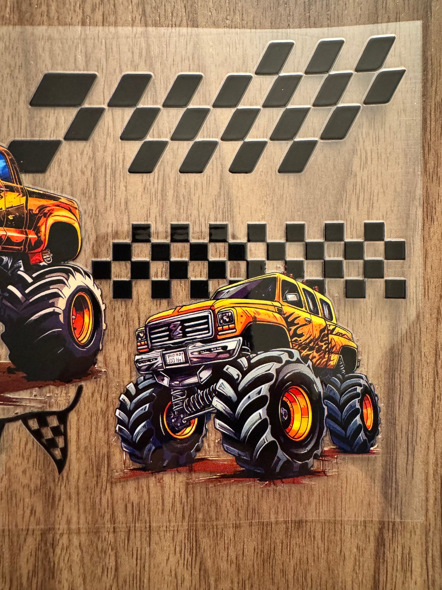 Yellow Monster Truck Cup Wrap