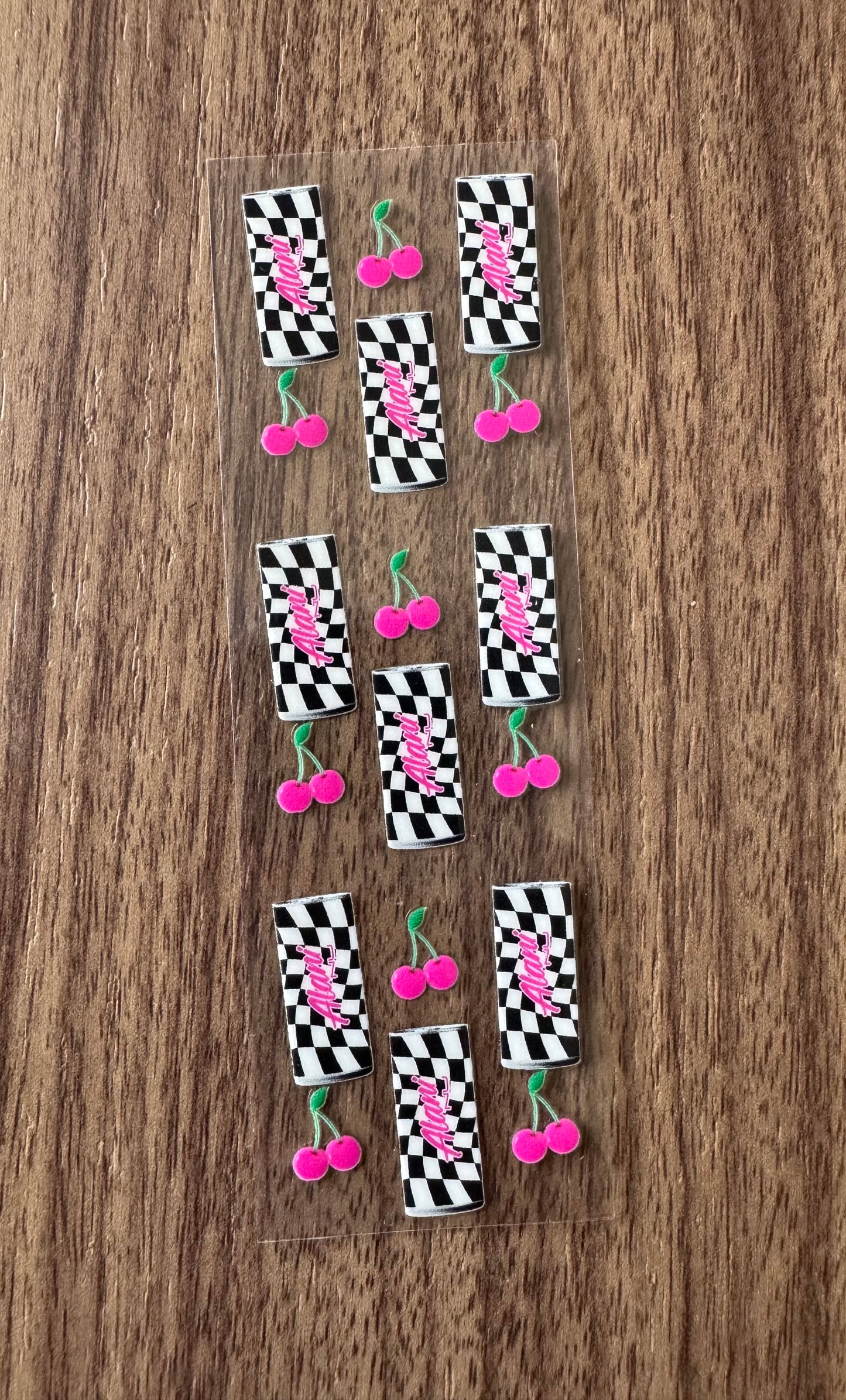 Checkered Energy Drinks Pen Wrap