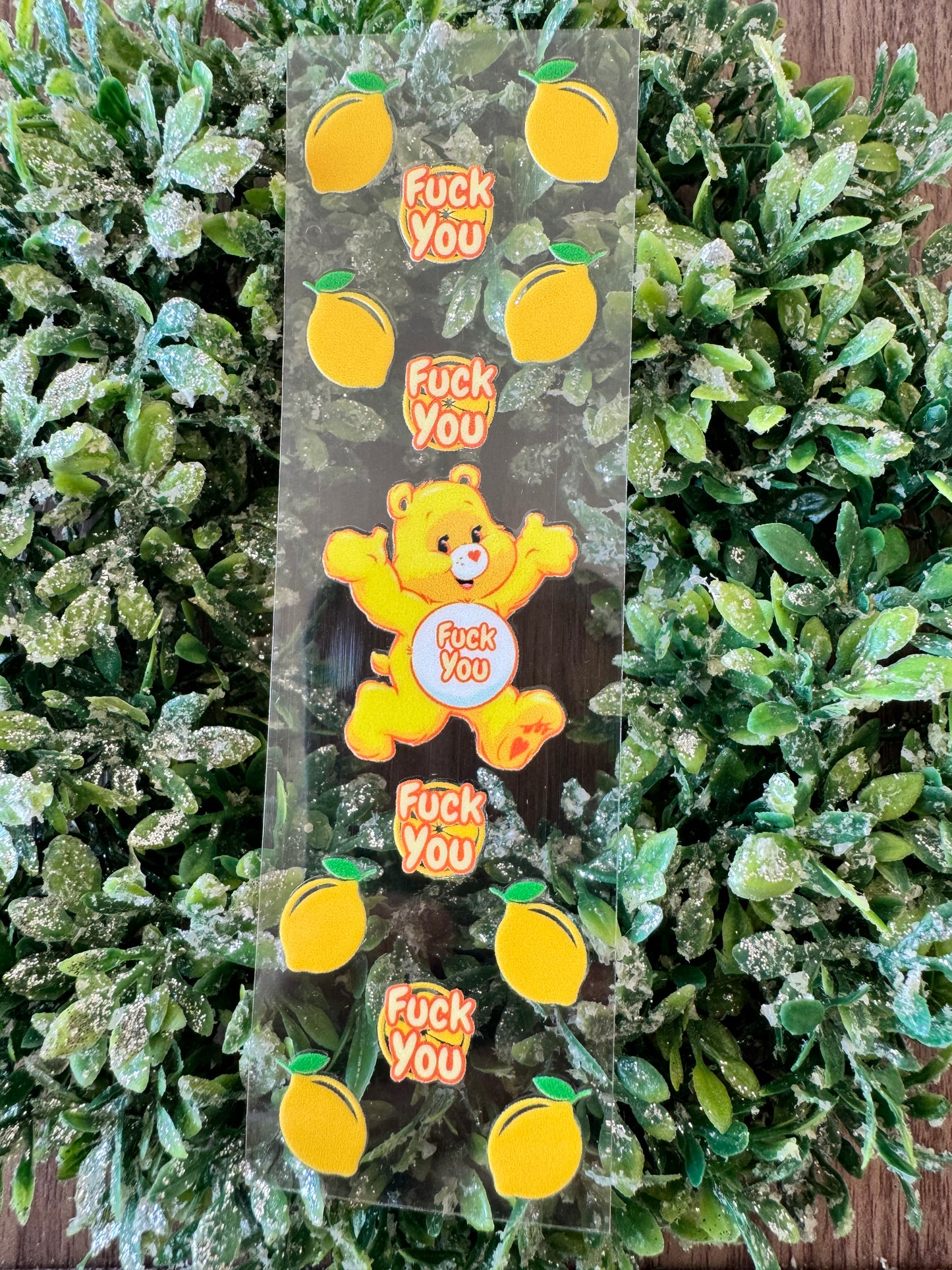 Yellow Swear Bear Pen Wrap