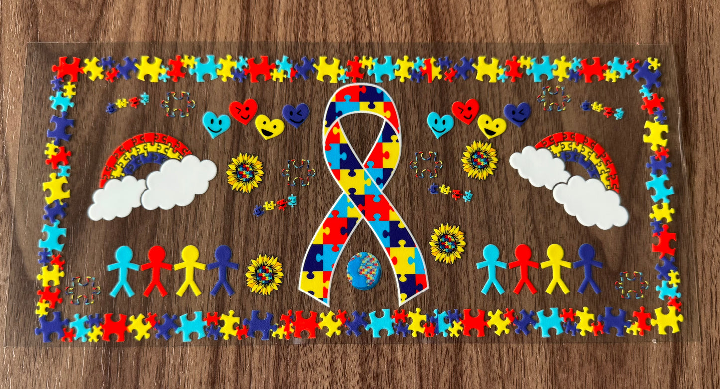 Autism Awareness Ribbon Cup Wrap