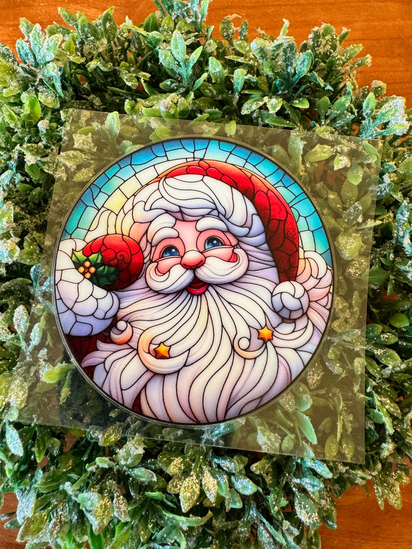 Cute Santa Circle Decal