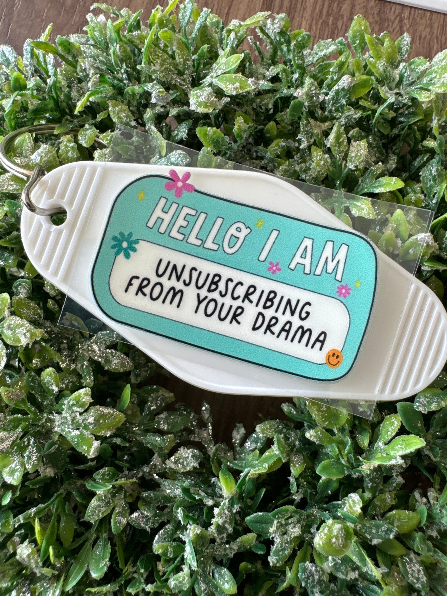 Unsubscribing Drama Keychain Decal