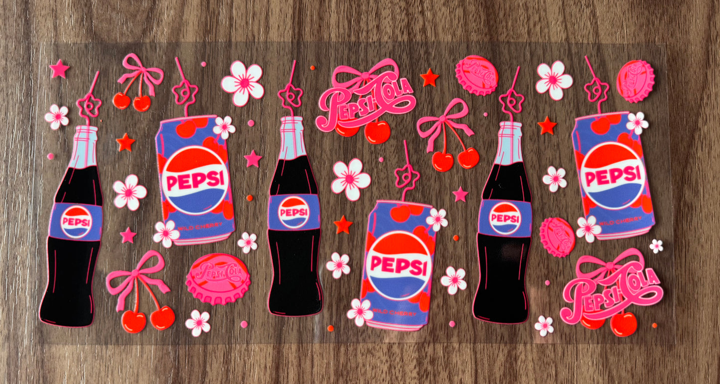 Cherry Blue Soda Cup Wrap