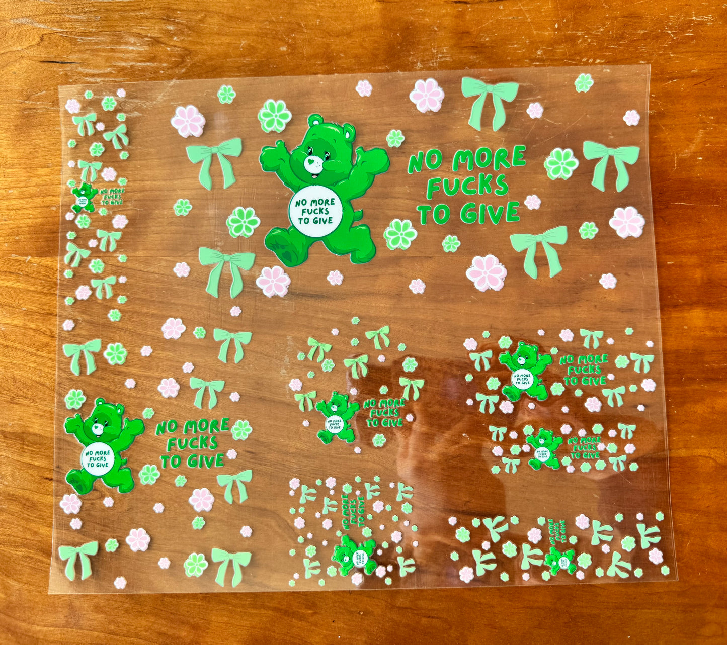 Green Swear Bear Wrap Set