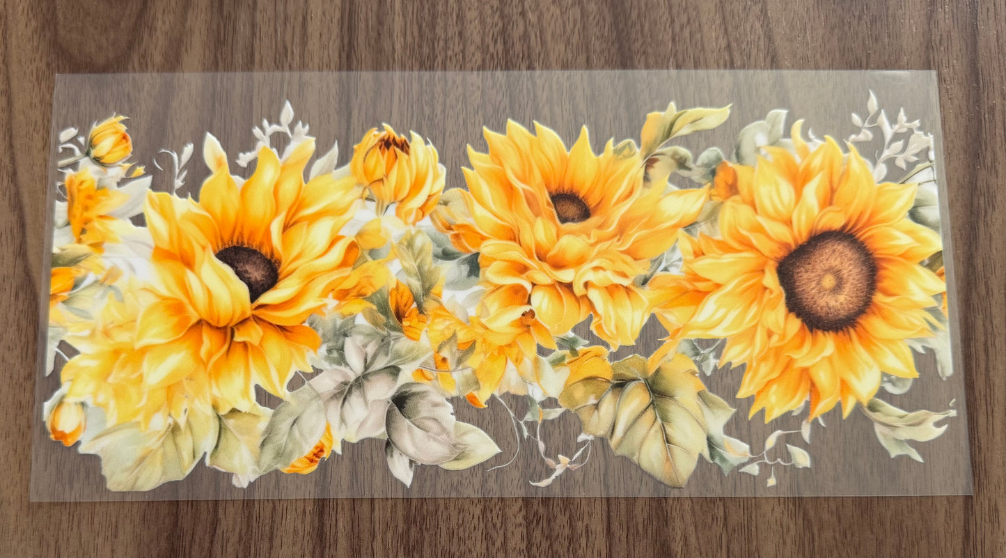 Yellow Blooming Flowers Cup Wrap