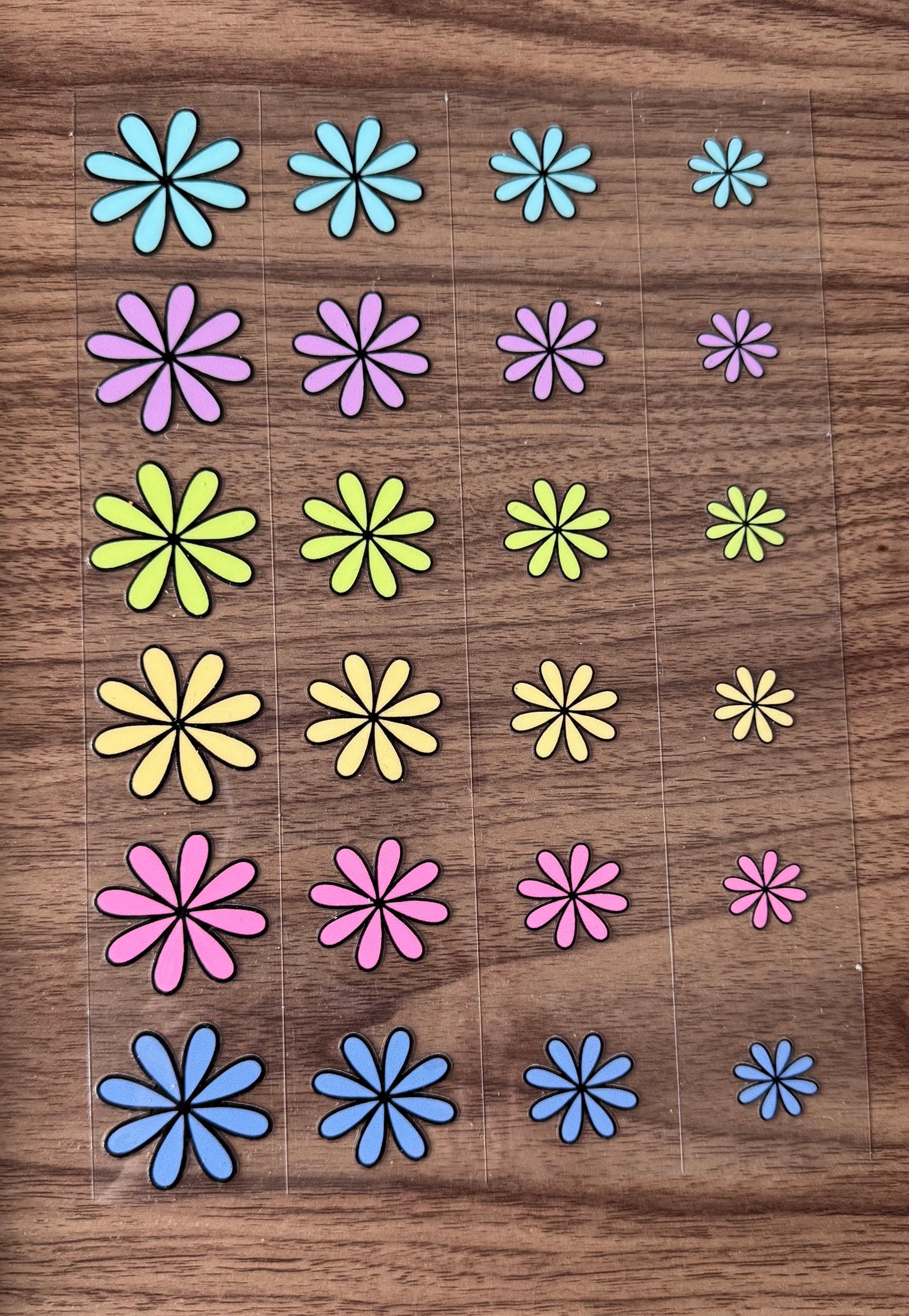Rainbow Flowers Sheet