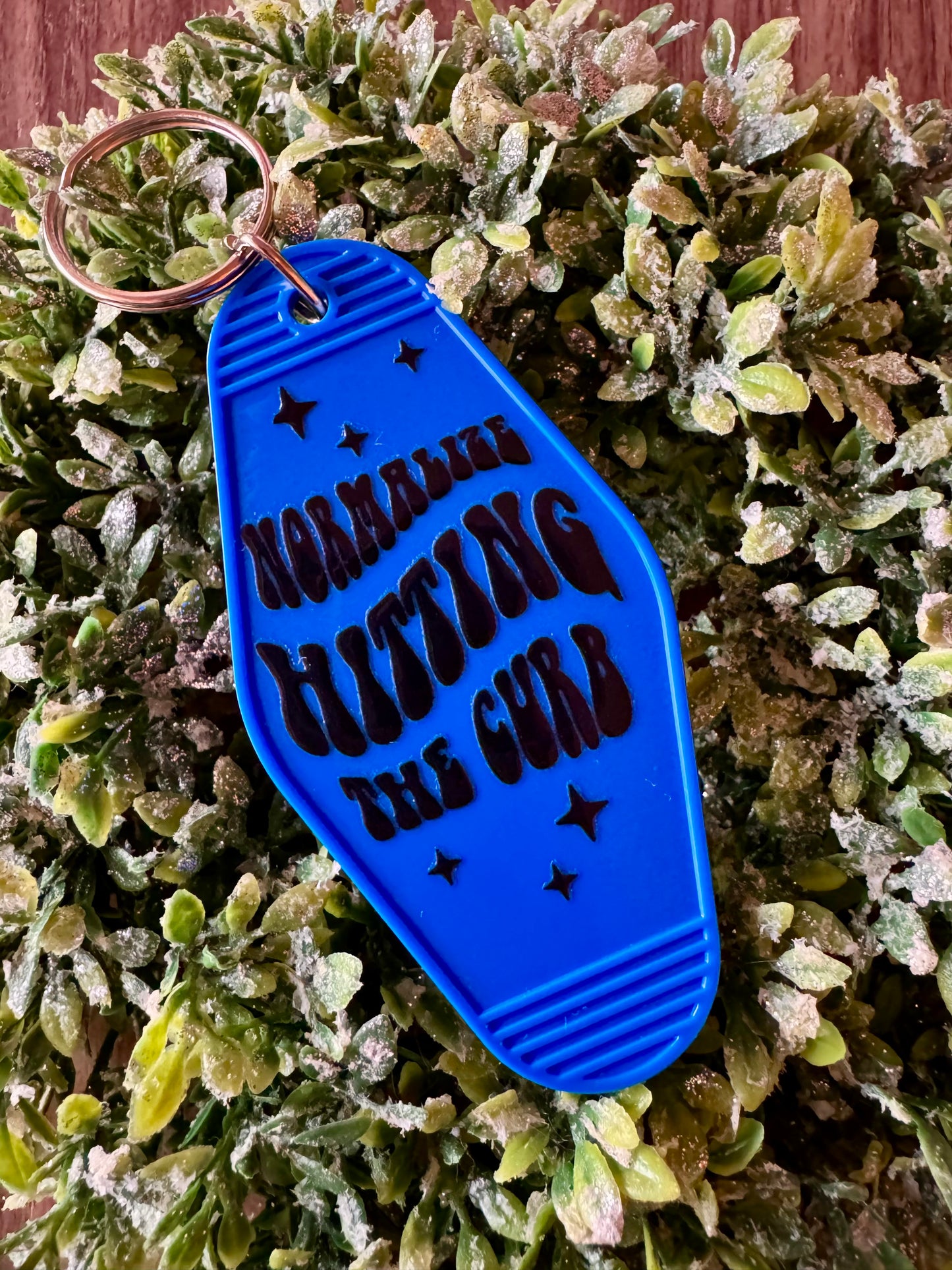 Normalize Hitting Curb Keychain