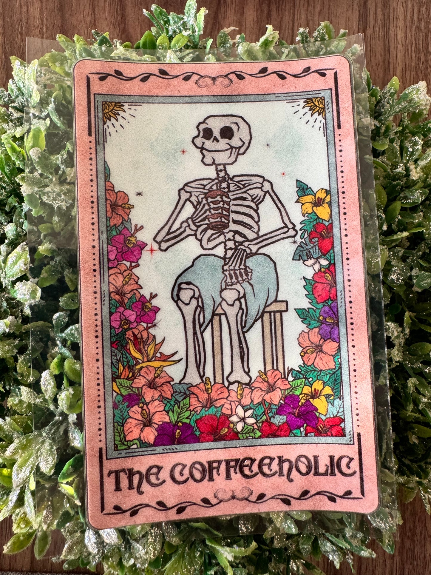 The Coffeeholic Tarot Decal