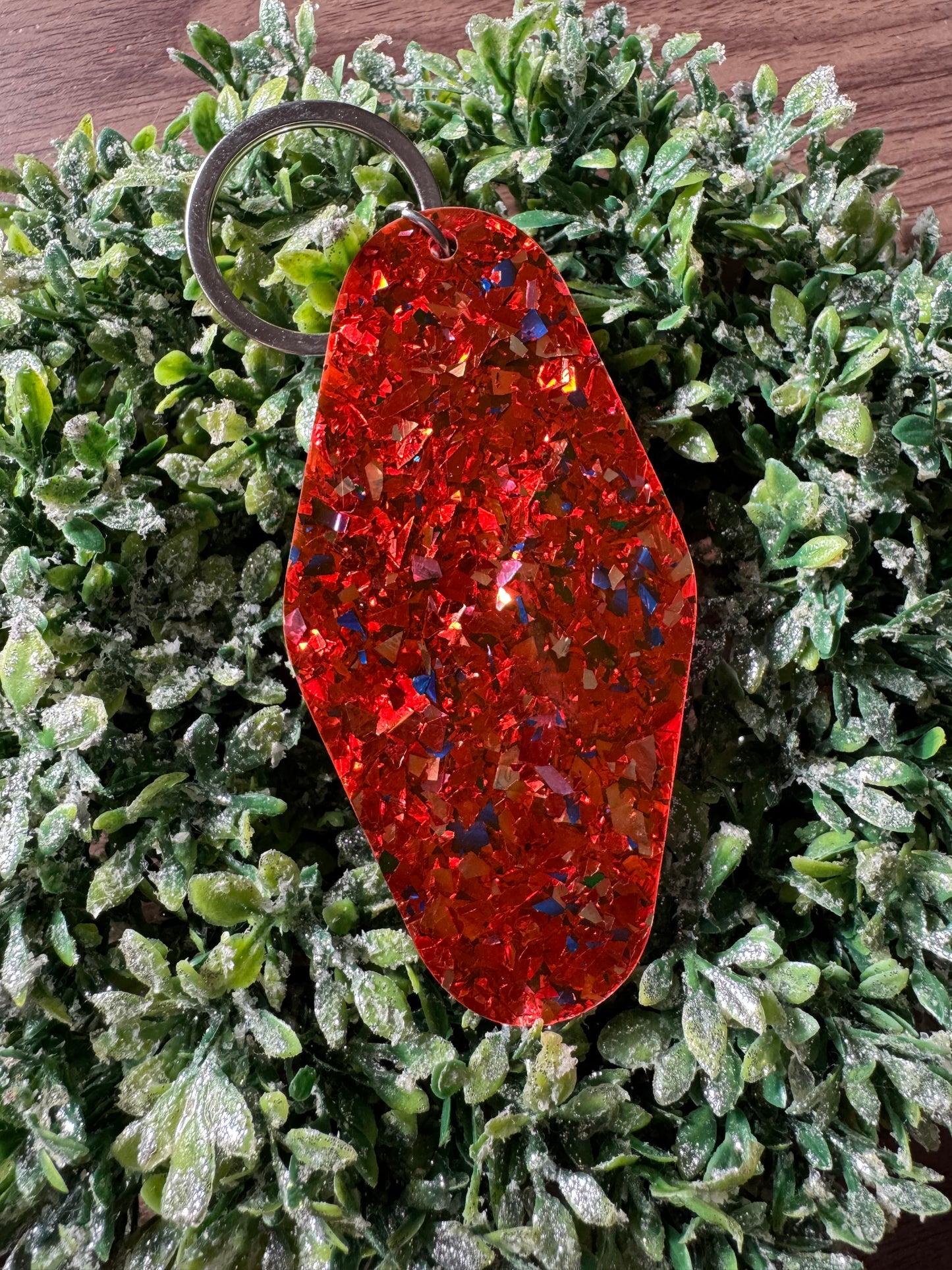 Red Seaglass Sparkle Motel Keychain