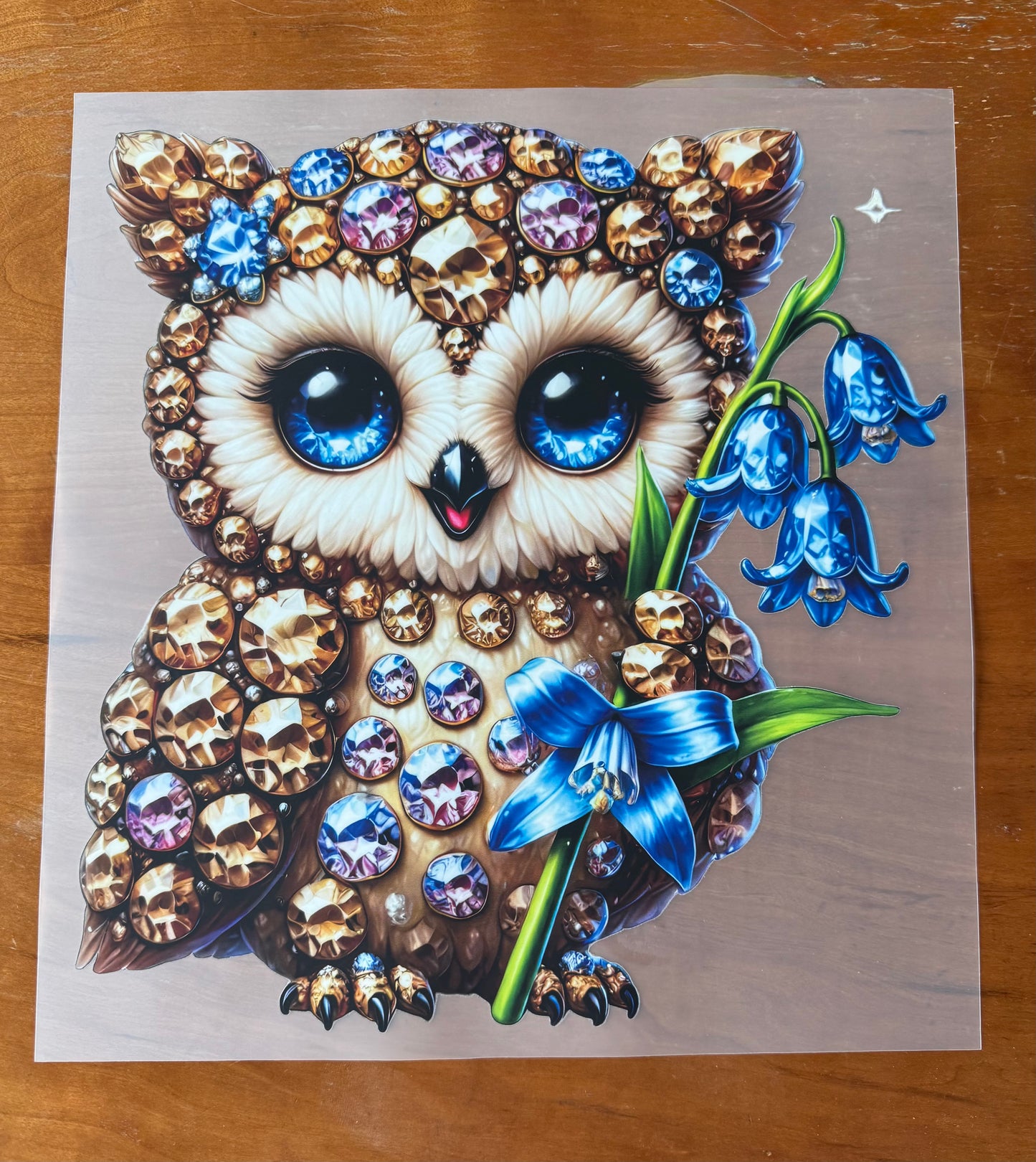 Bejeweled Owl Transfer