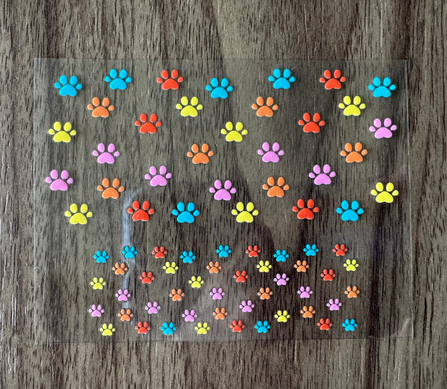 Colorful Dog Paws Mini Wrap